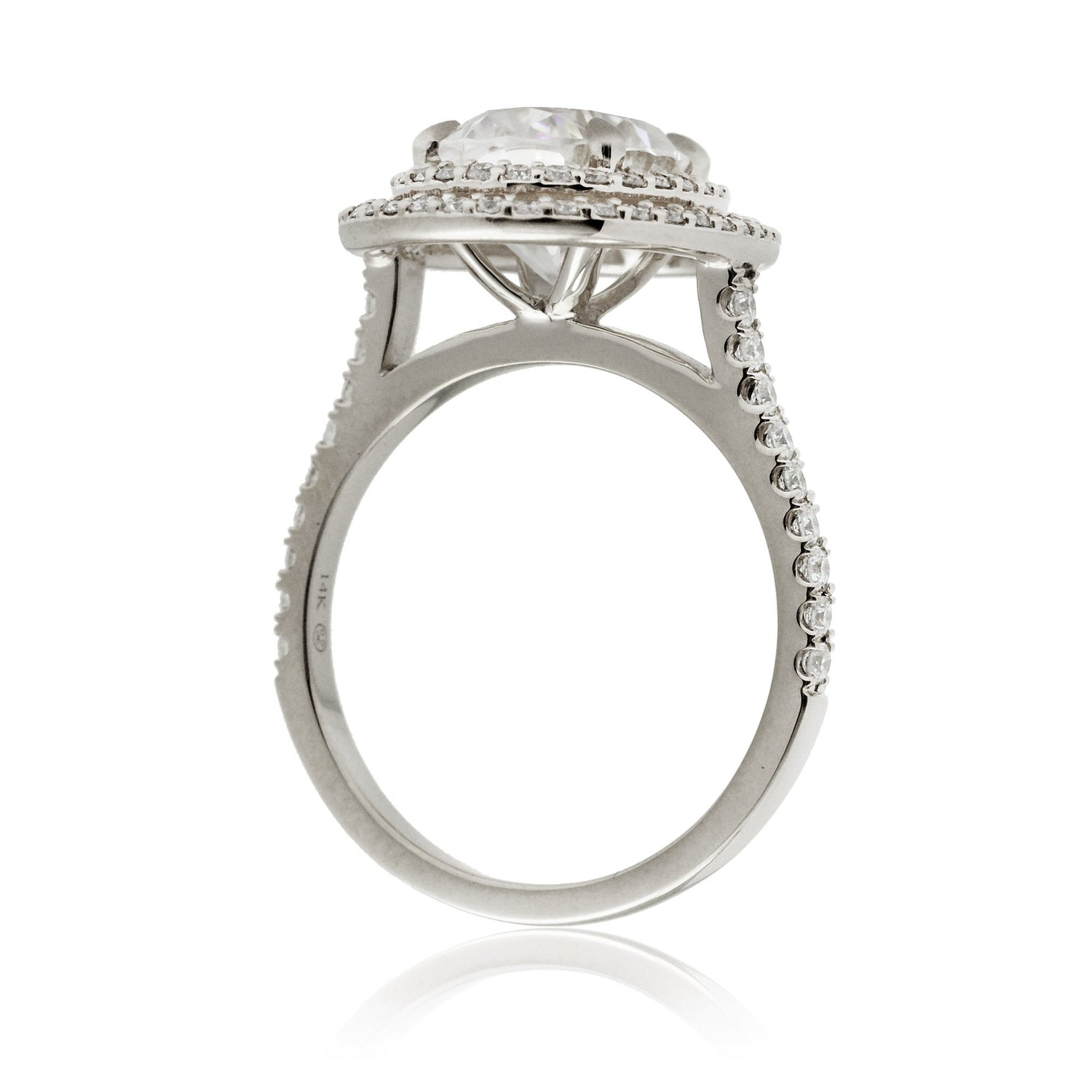 The Steffy Double Halo Oval Moissanite