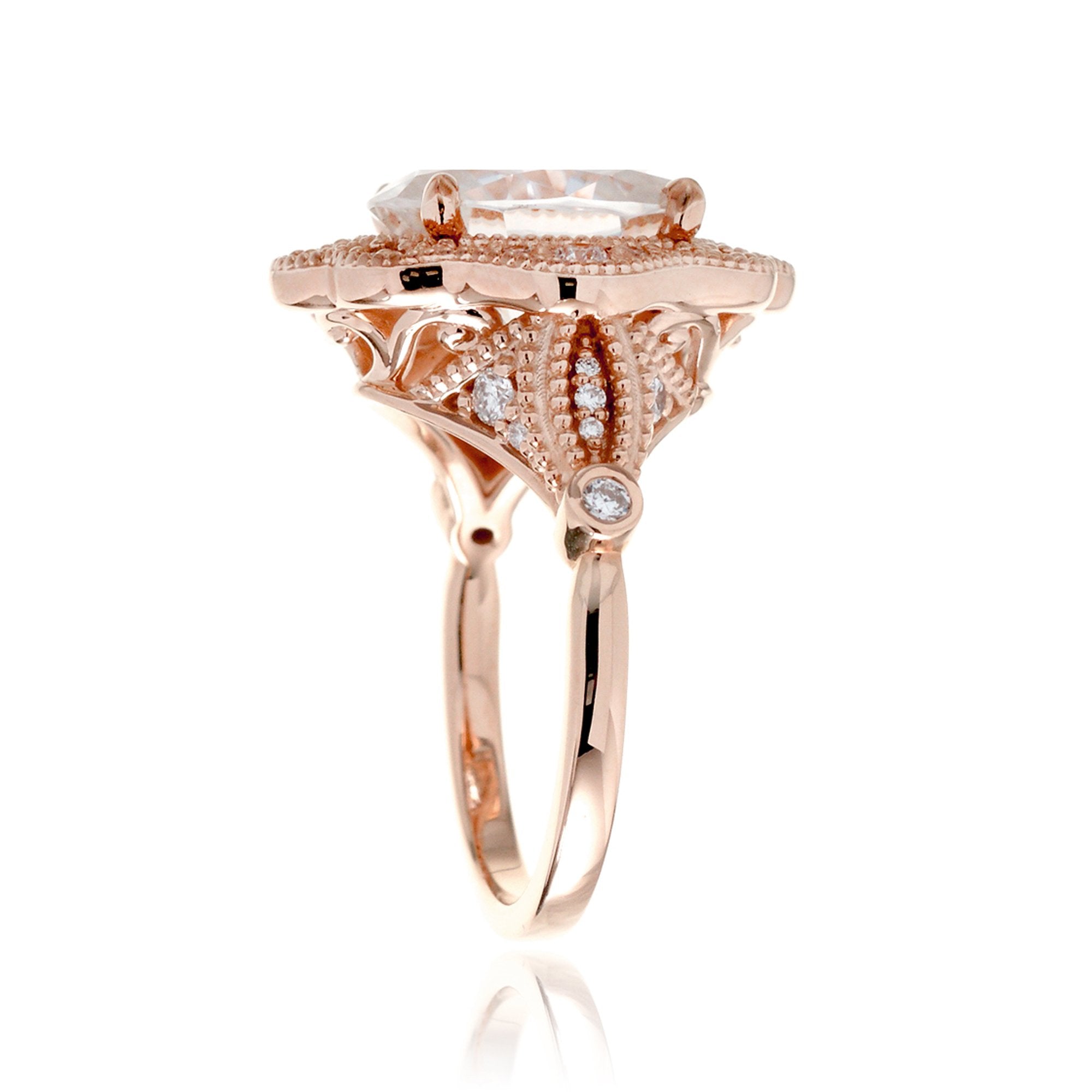 The Victoria Oval Cut Moissanite Ring