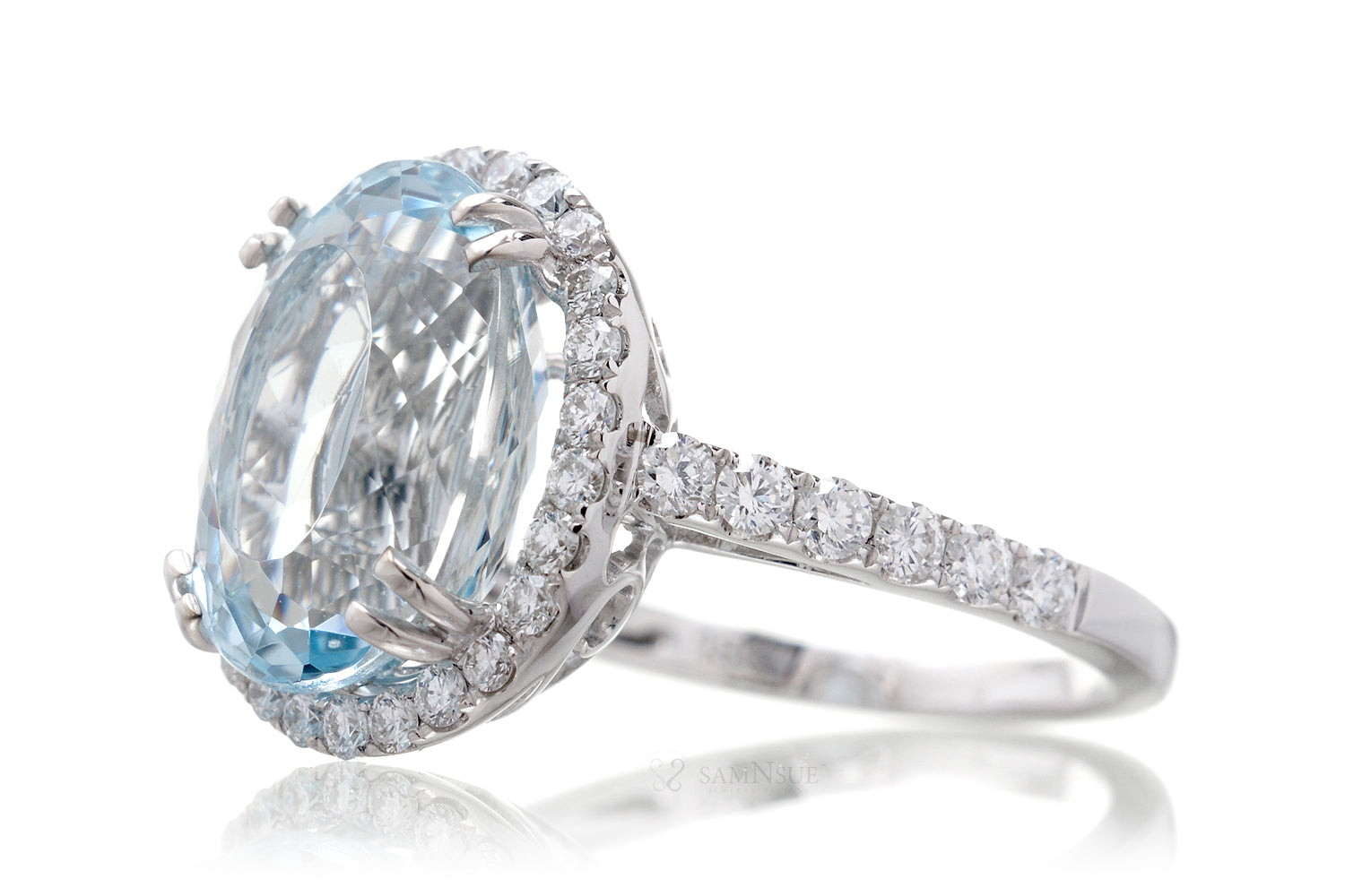 The Charlotte Oval Aquamarine (12.5x9.3)