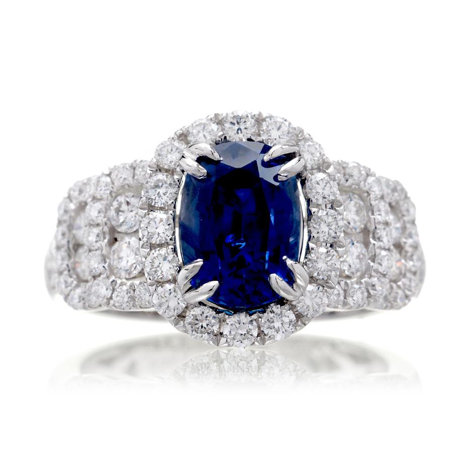 The Thelma Oval Sapphire & Diamond Ring