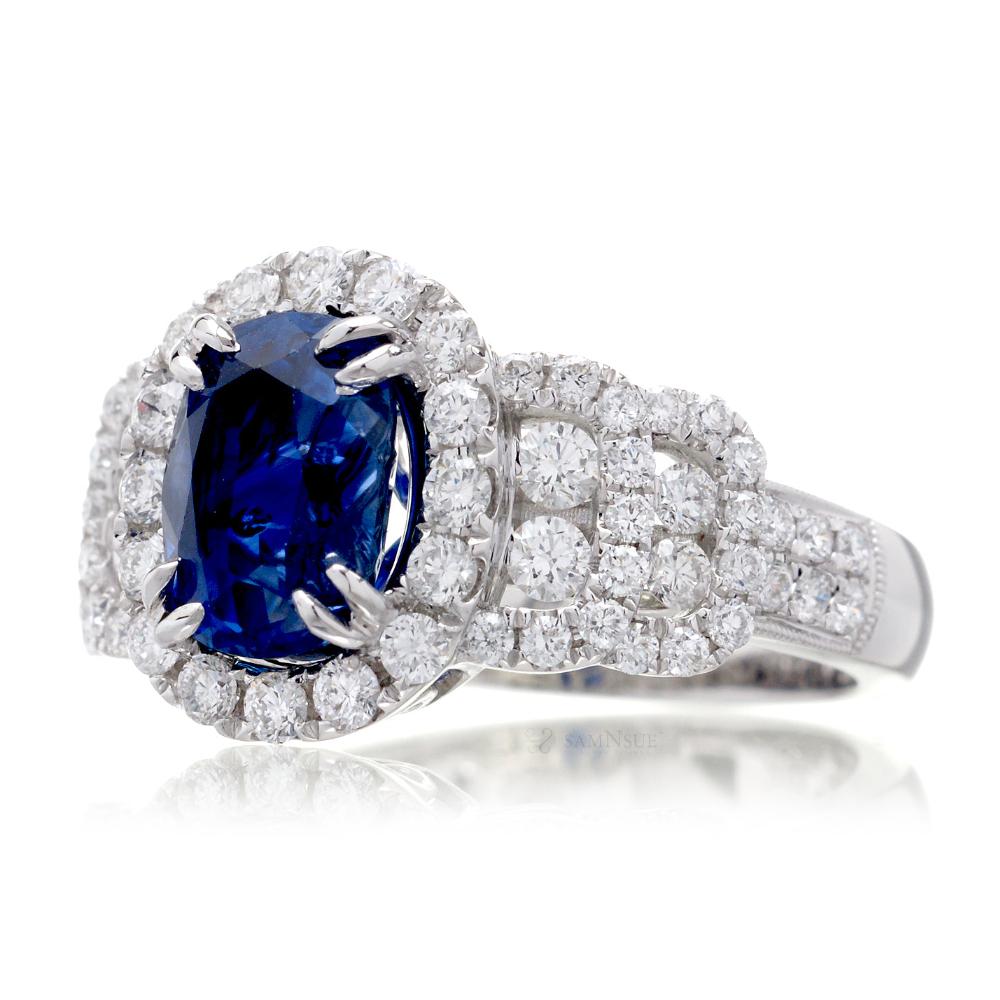 The Thelma Oval Sapphire & Diamond Ring