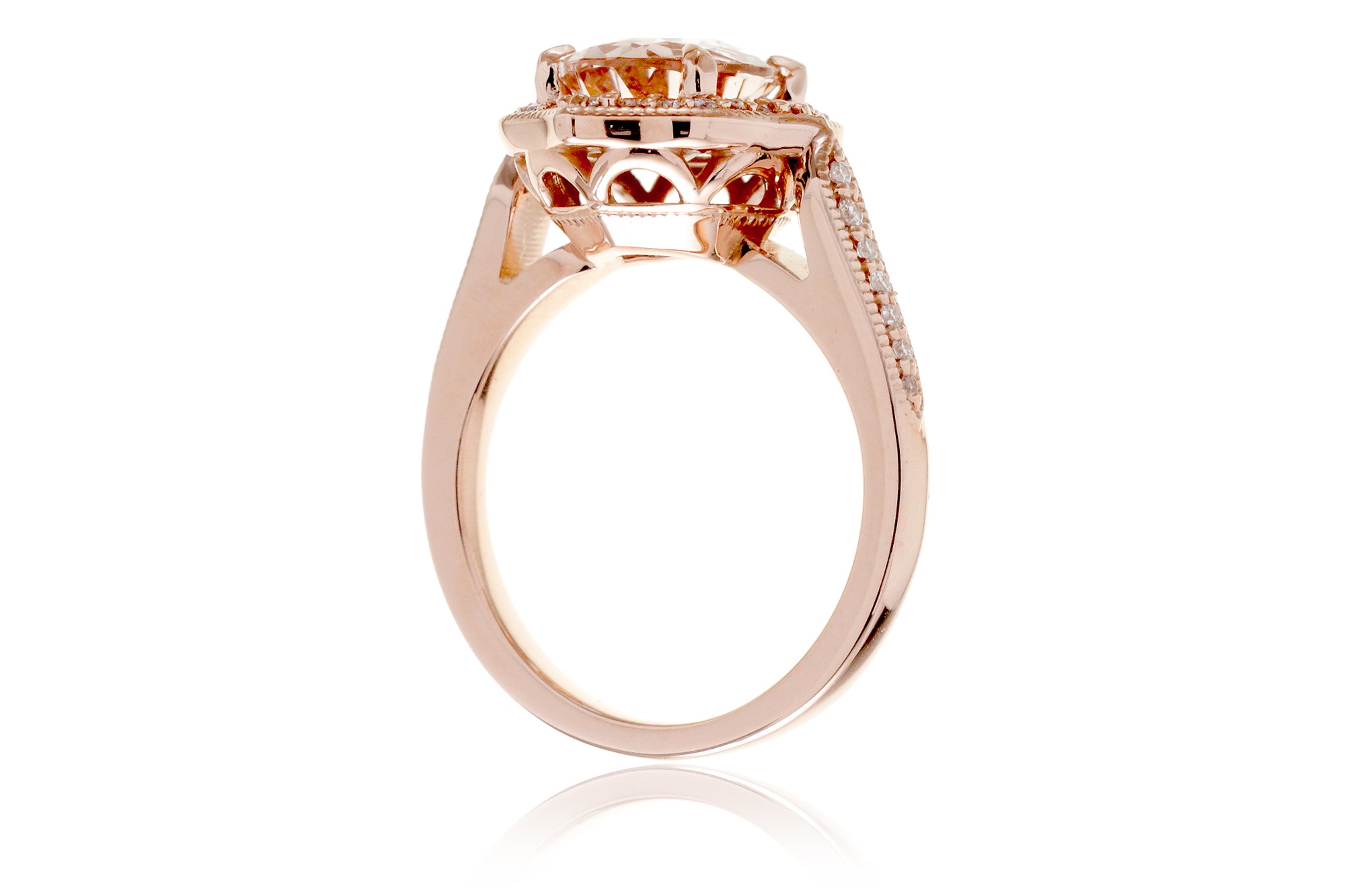 The Genevieve Oval Morganite Ring