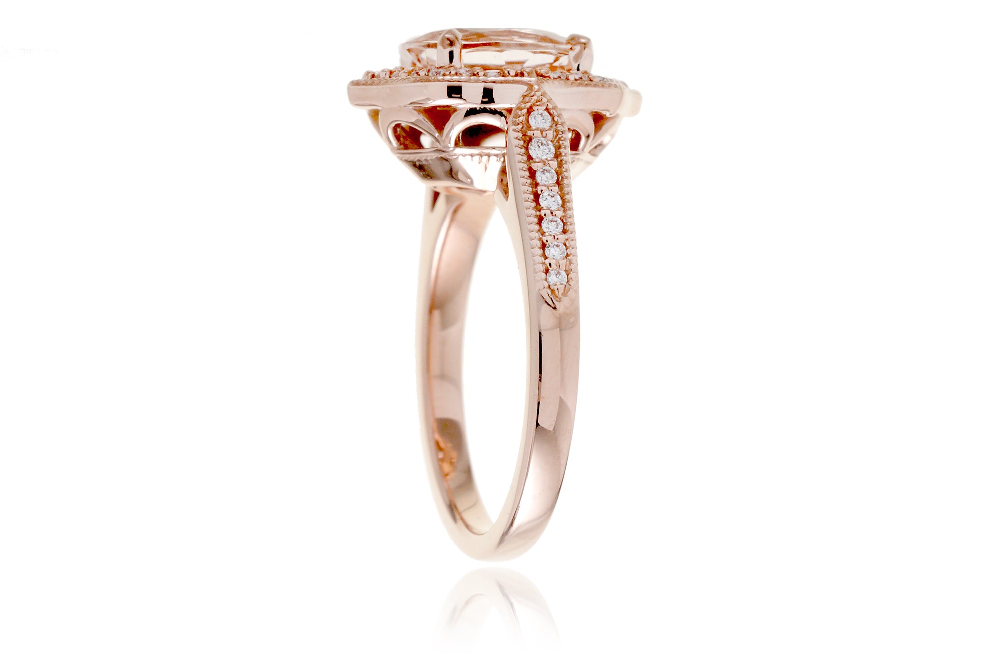 The Genevieve Oval Morganite Ring