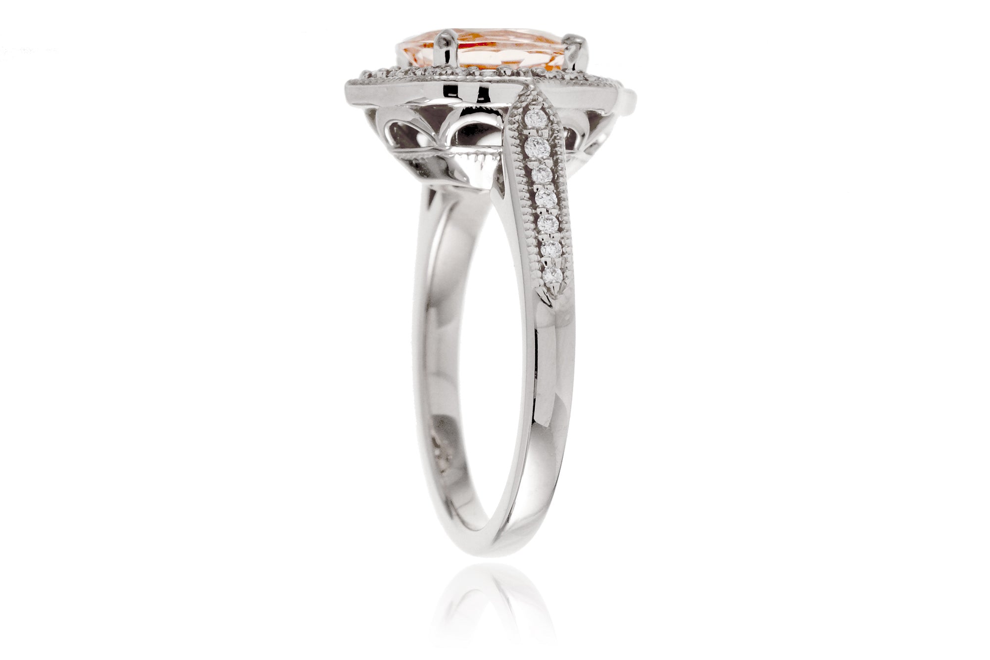 The Genevieve Oval Morganite Ring