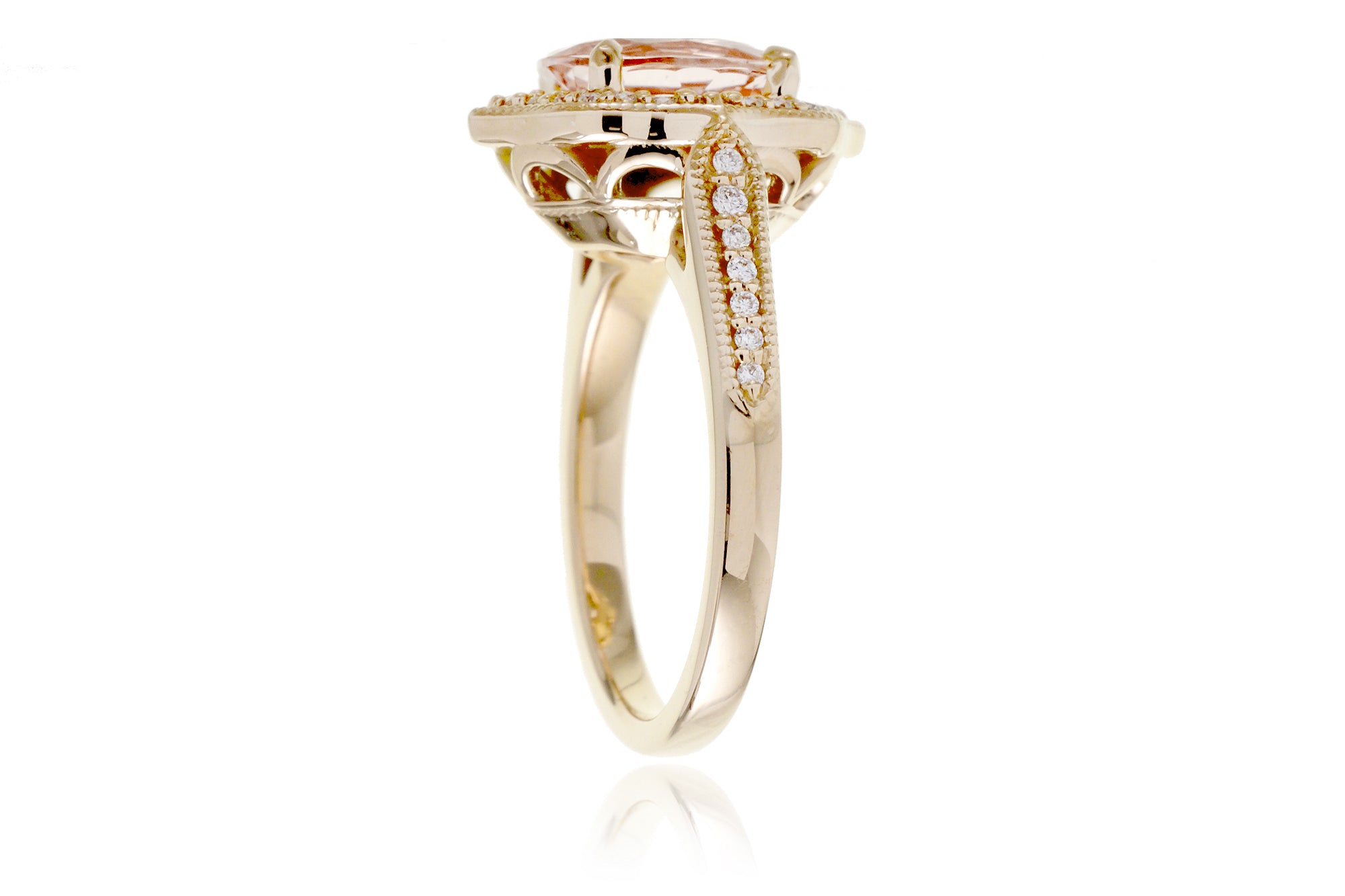 The Genevieve Oval Morganite Ring