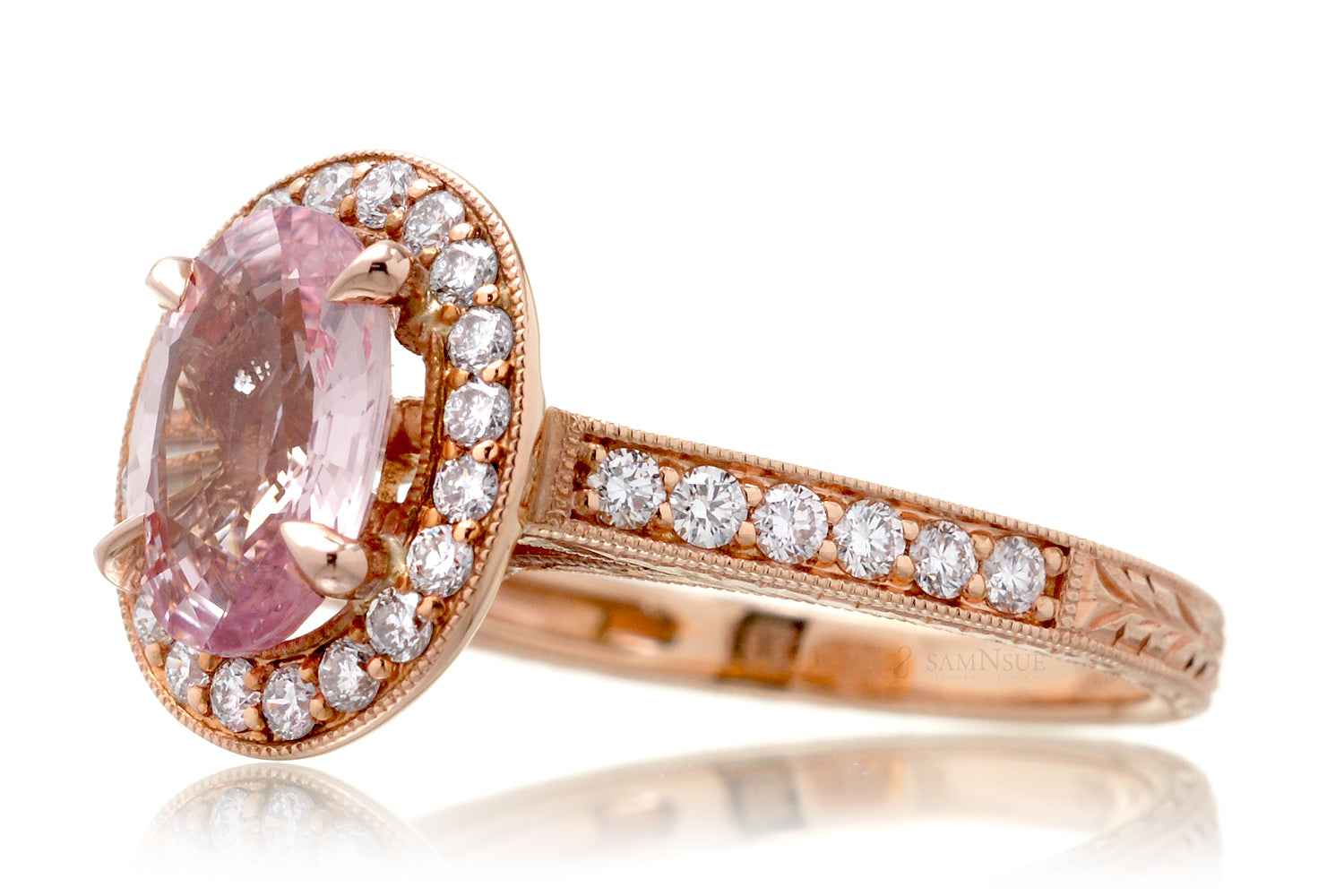 The Edith Oval Pink Sapphire Ring (2.92 ct tw.)