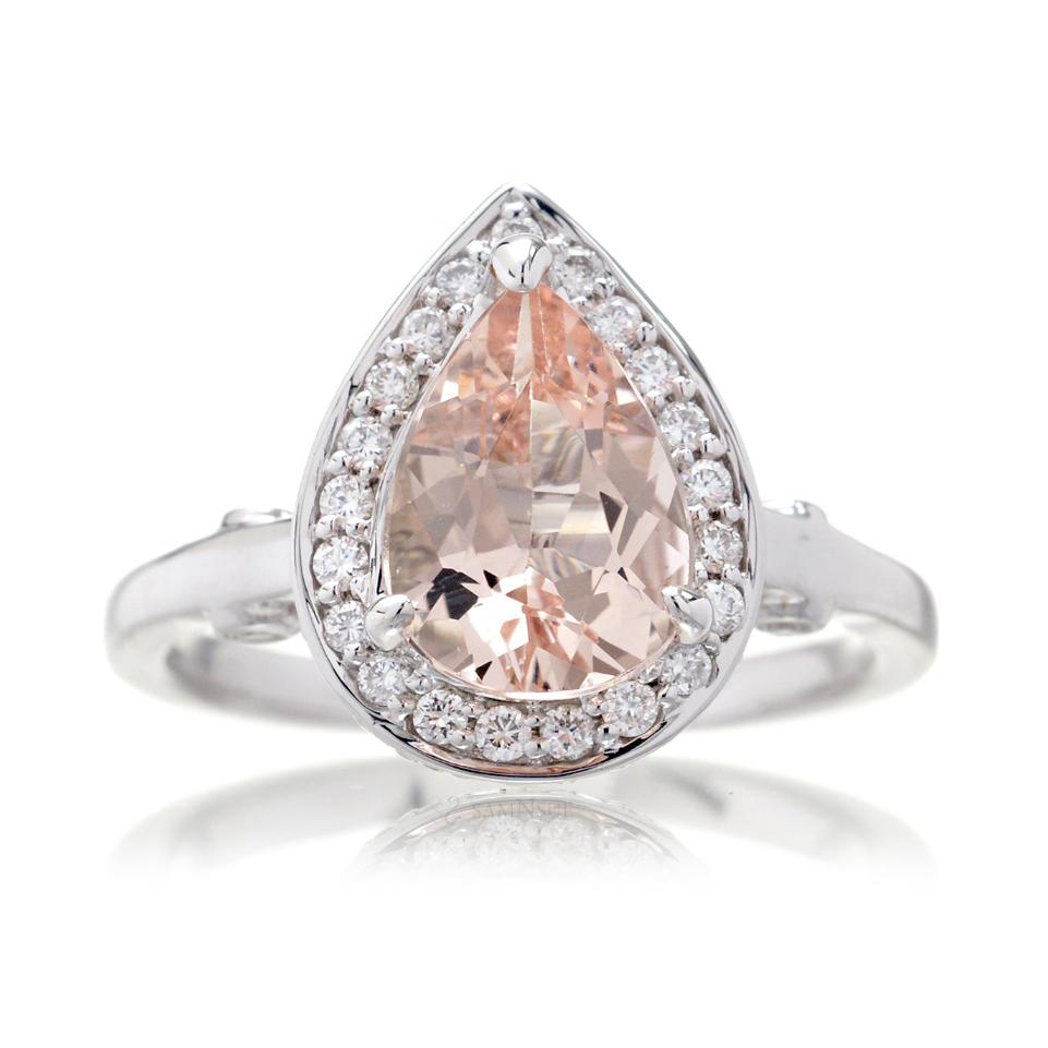 The Carla Pear Morganite Ring