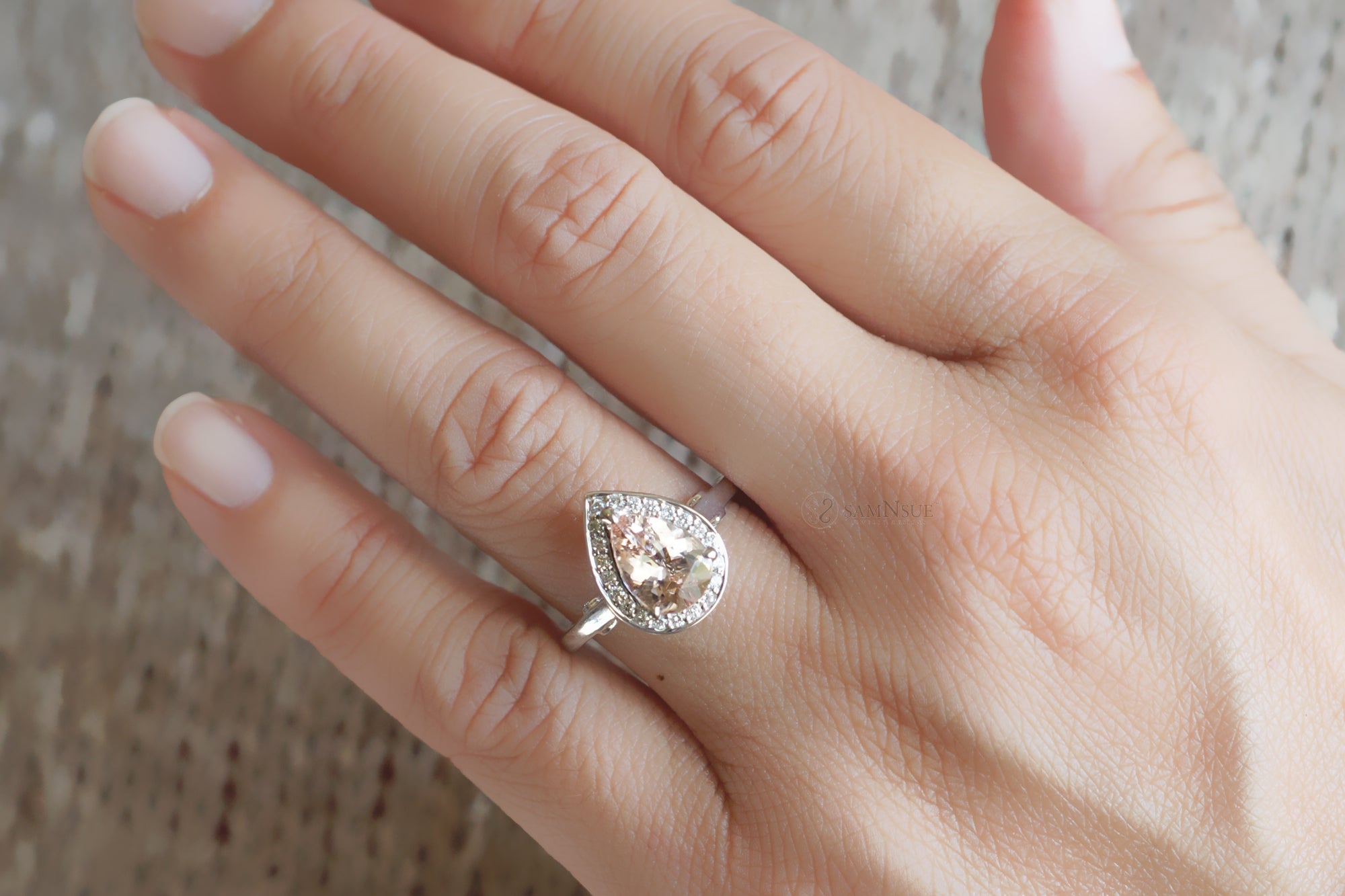 The Carla Pear Morganite Ring