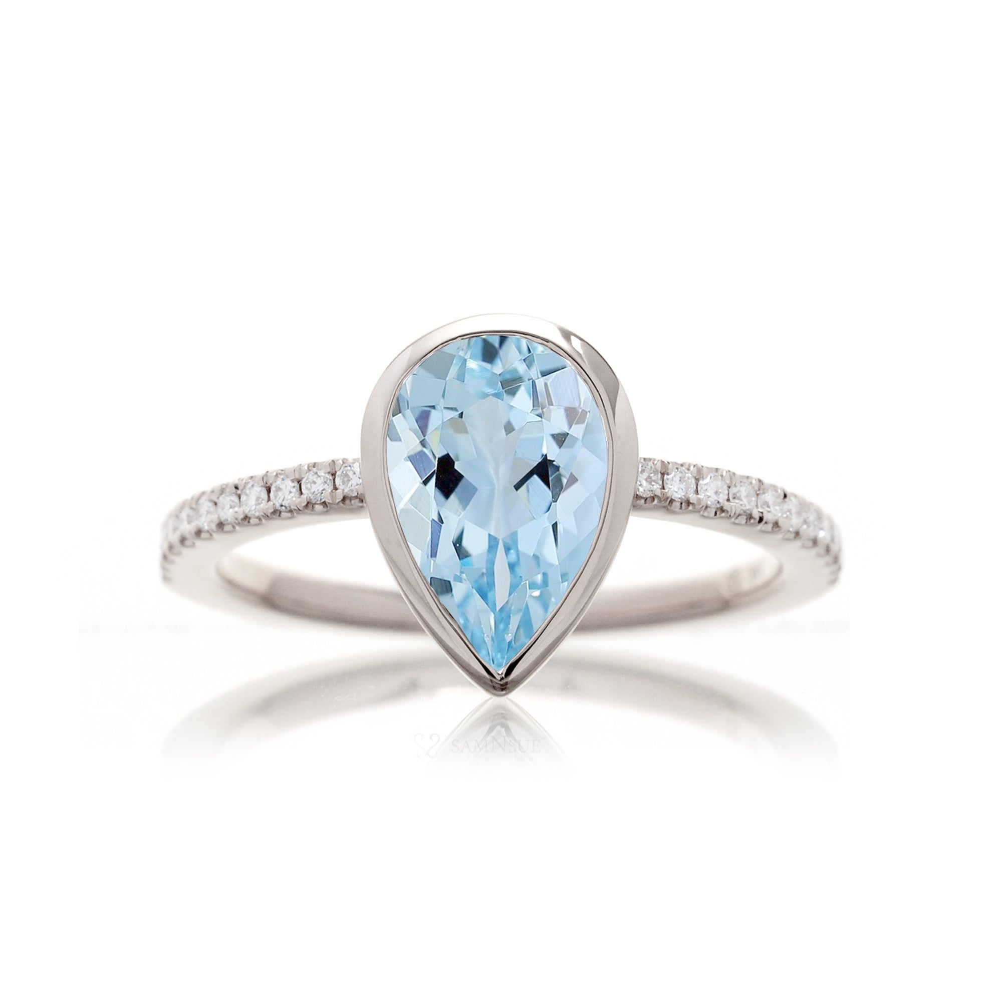 The Beverly Pear Aquamarine