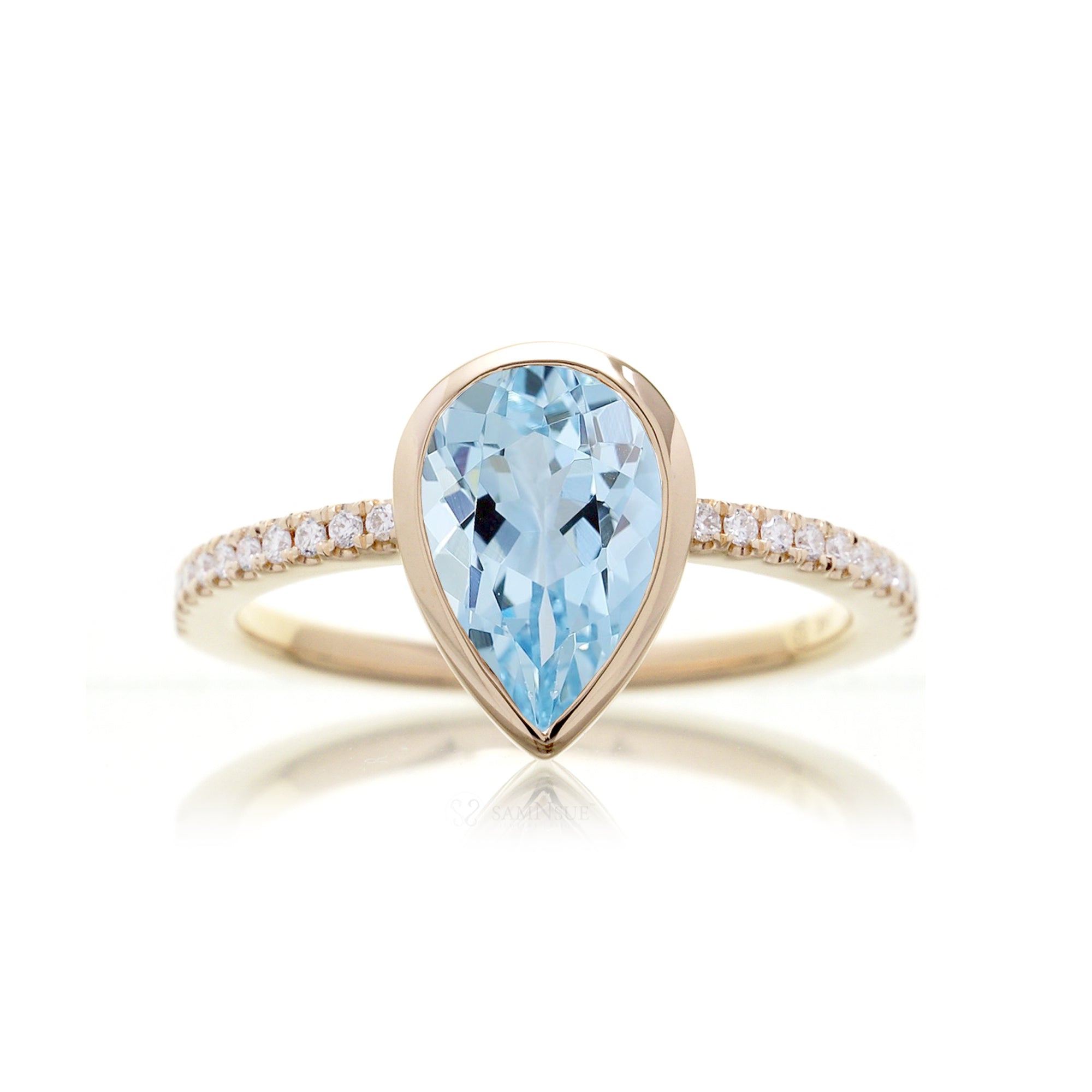 The Beverly Pear Aquamarine