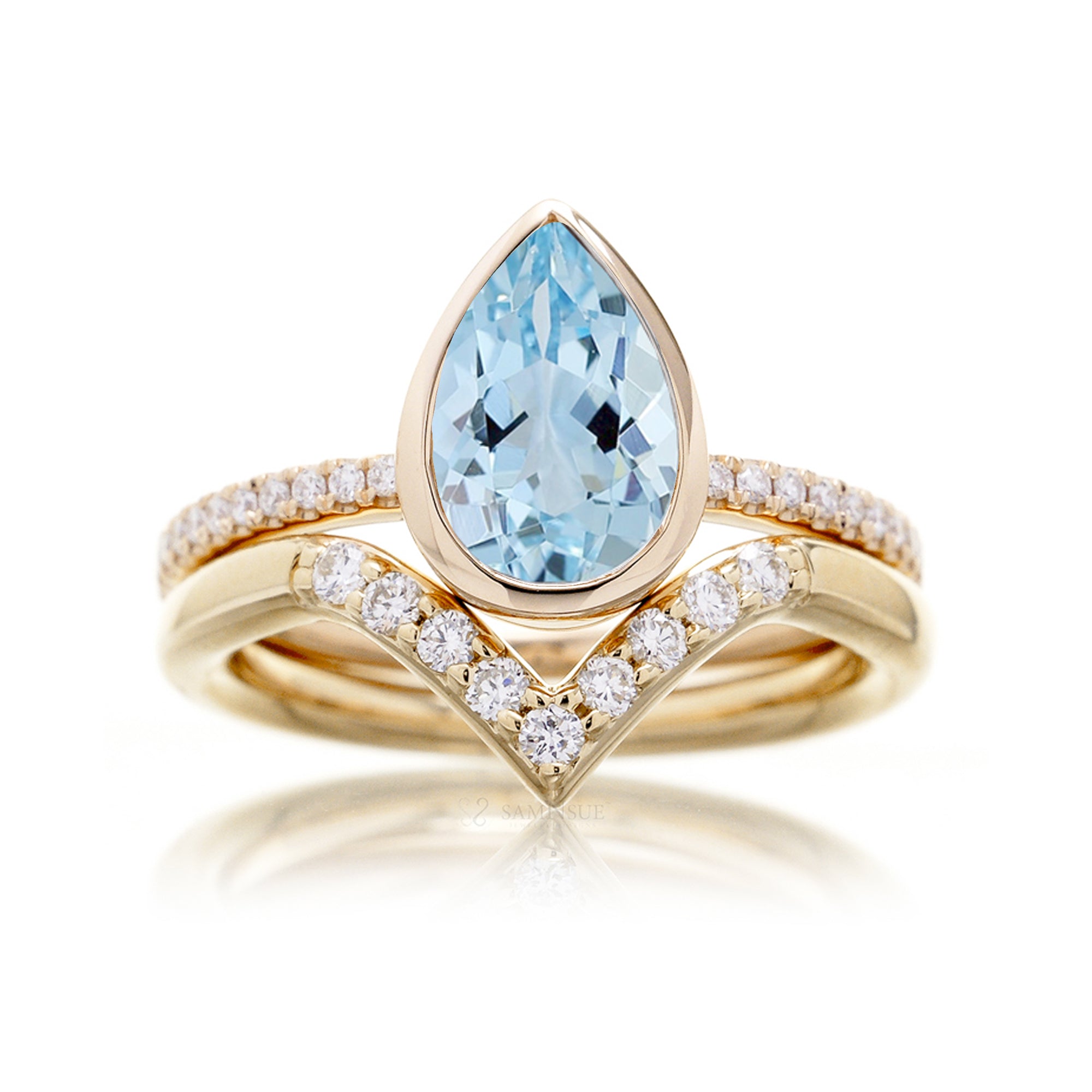 The Beverly Pear Aquamarine