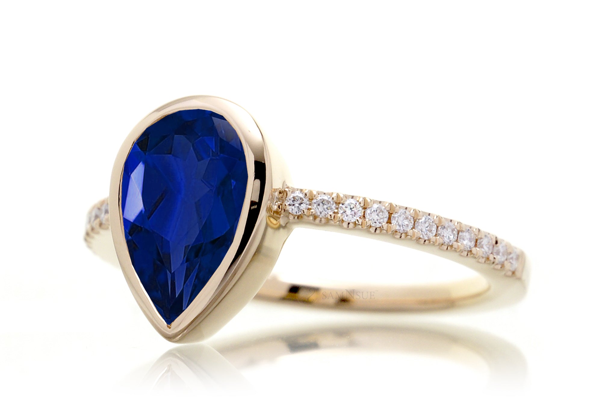 The Beverly Pear Lab-Grown Sapphire