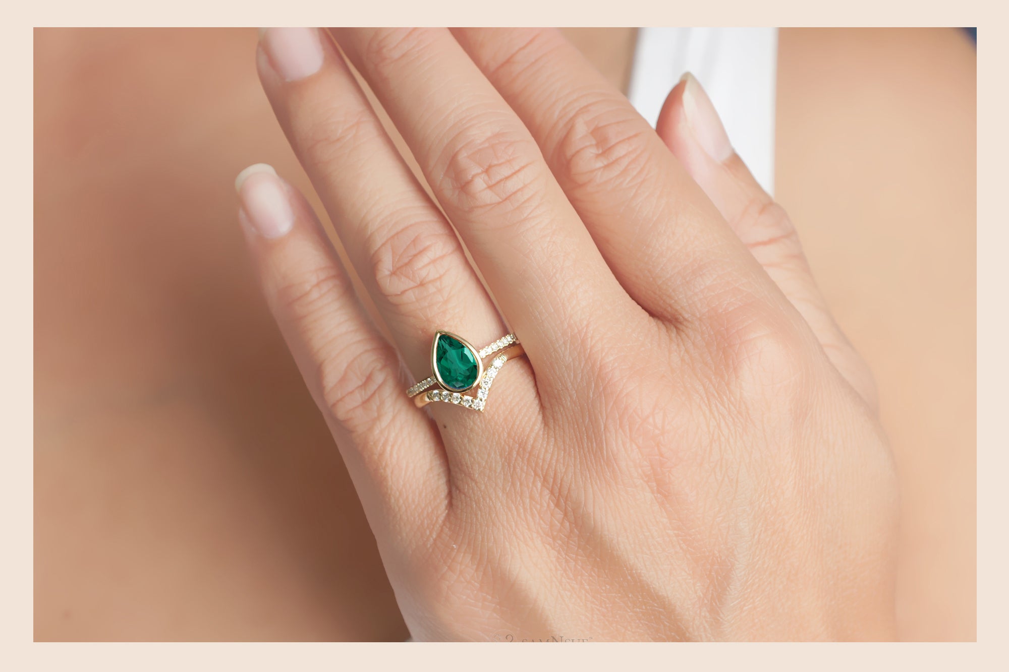 The Beverly Pear Lab-Grown Emerald
