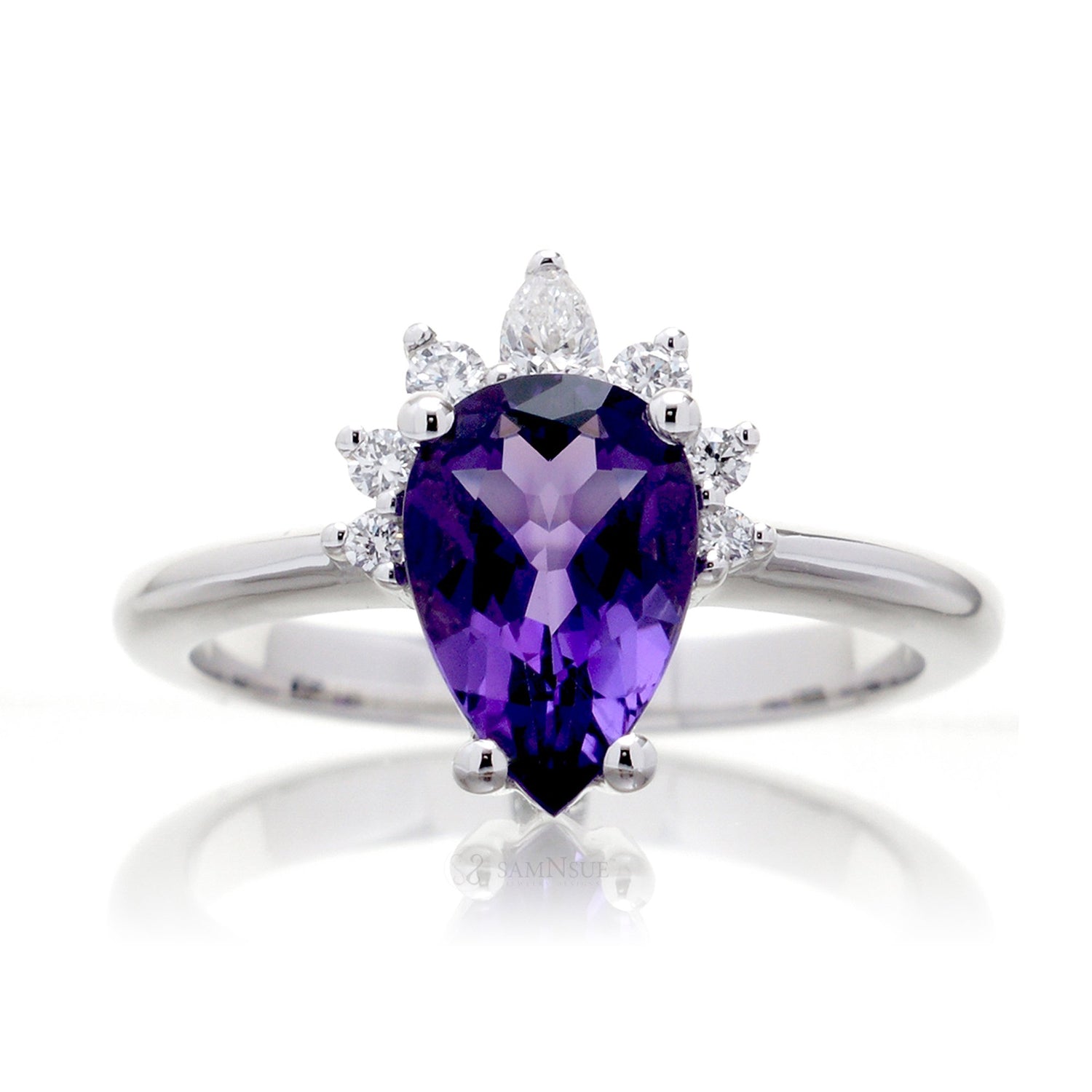 The Pacey Pear Purple Amethyst