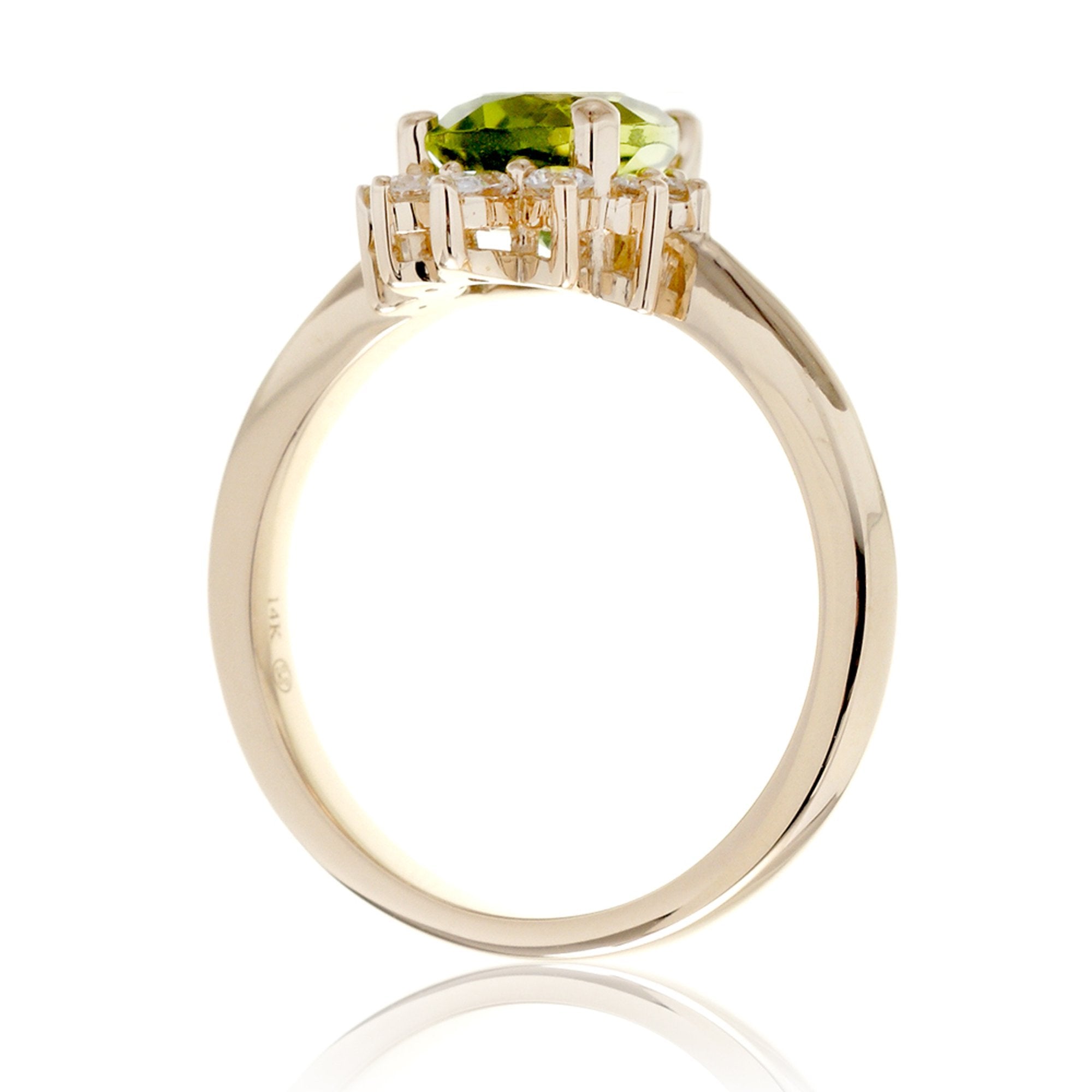 The Pacey Pear Peridot & Diamond Ring