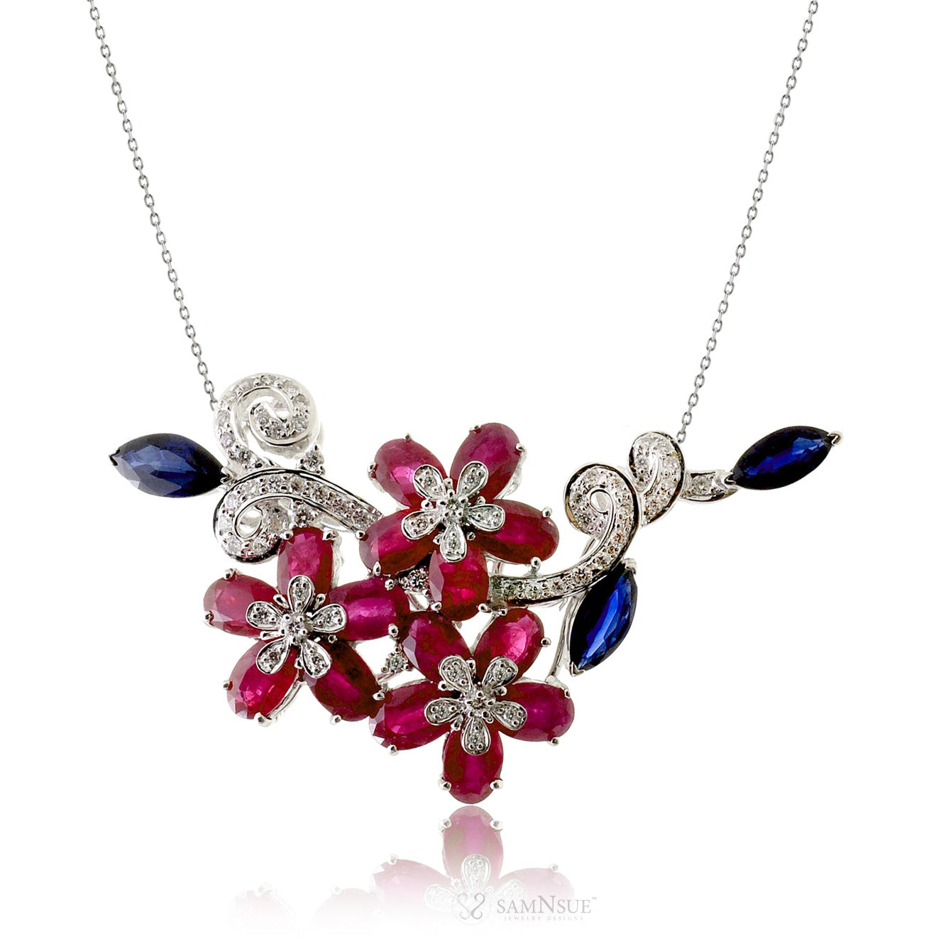 The Blossom Ruby Diamond Slide | Pendant