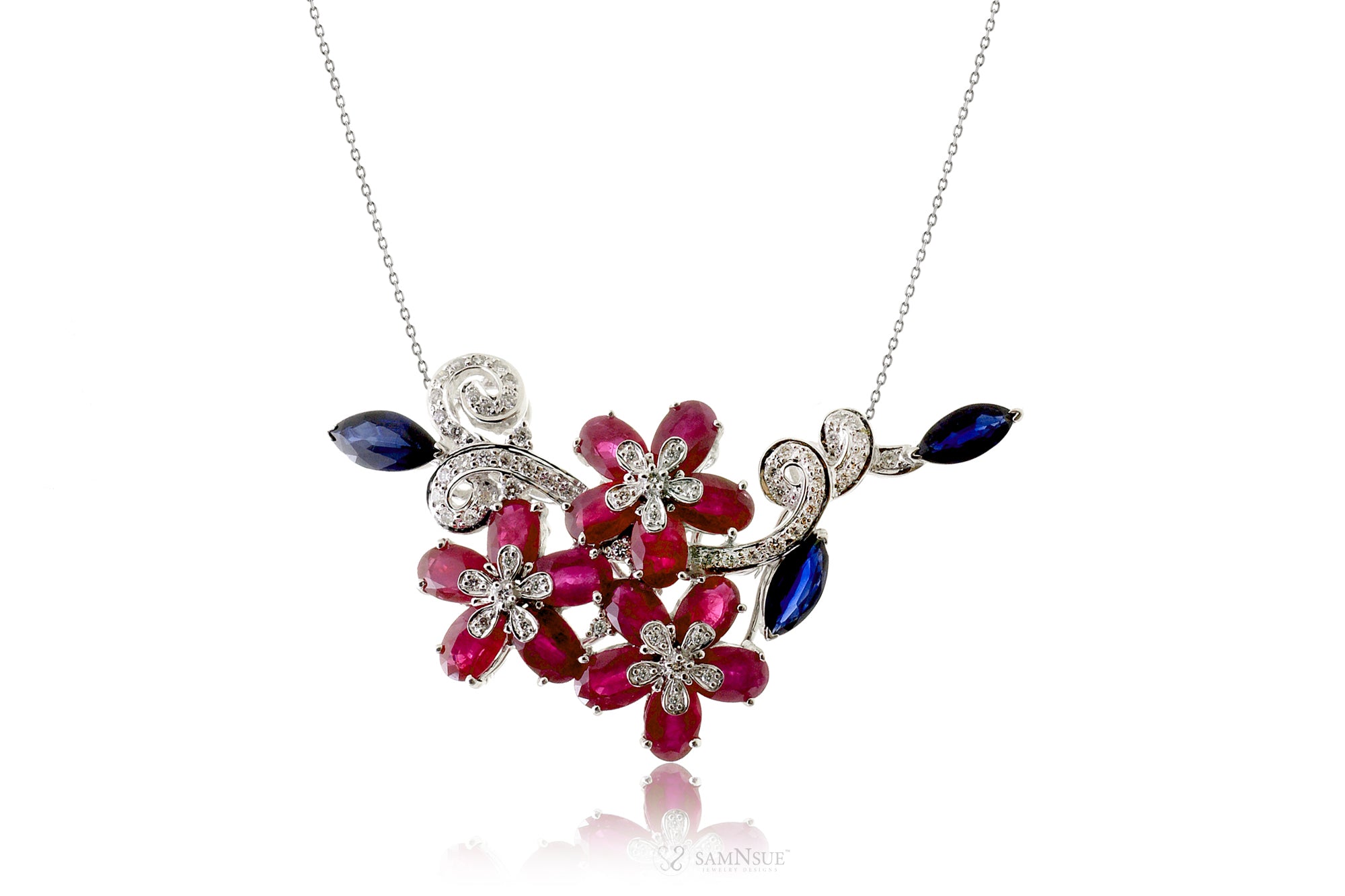 The Blossom Ruby Diamond Slide | Pendant