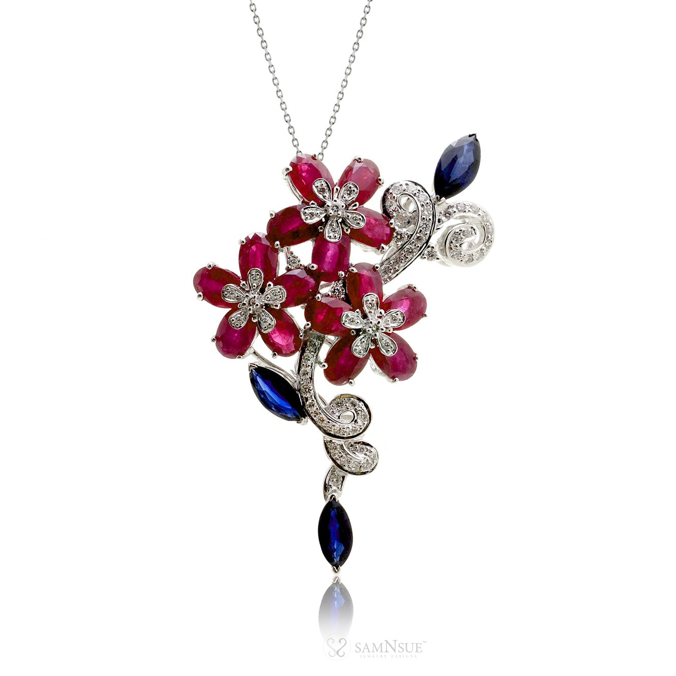 The Blossom Ruby Diamond Slide | Pendant