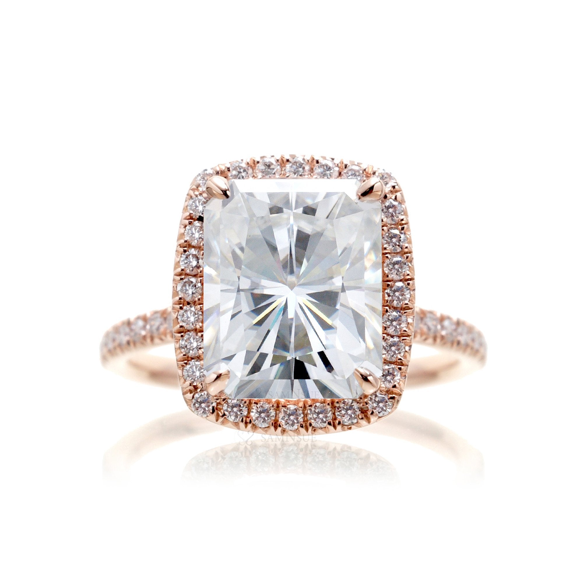 The Caitlin Radiant Moissanite Ring