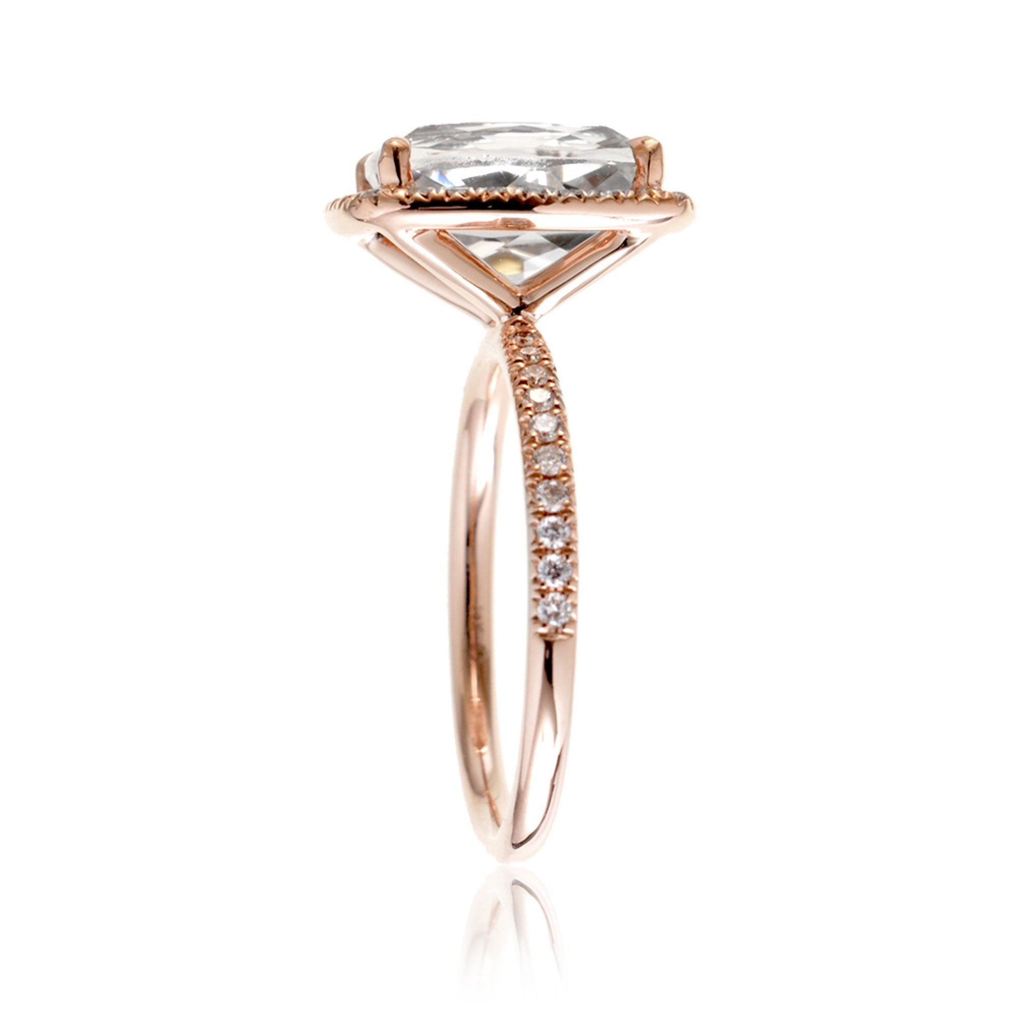 The Caitlin Radiant Moissanite Ring