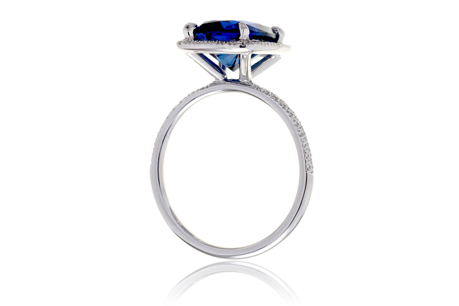 The Caitlin Lab-Grown Cushion Sapphire Ring