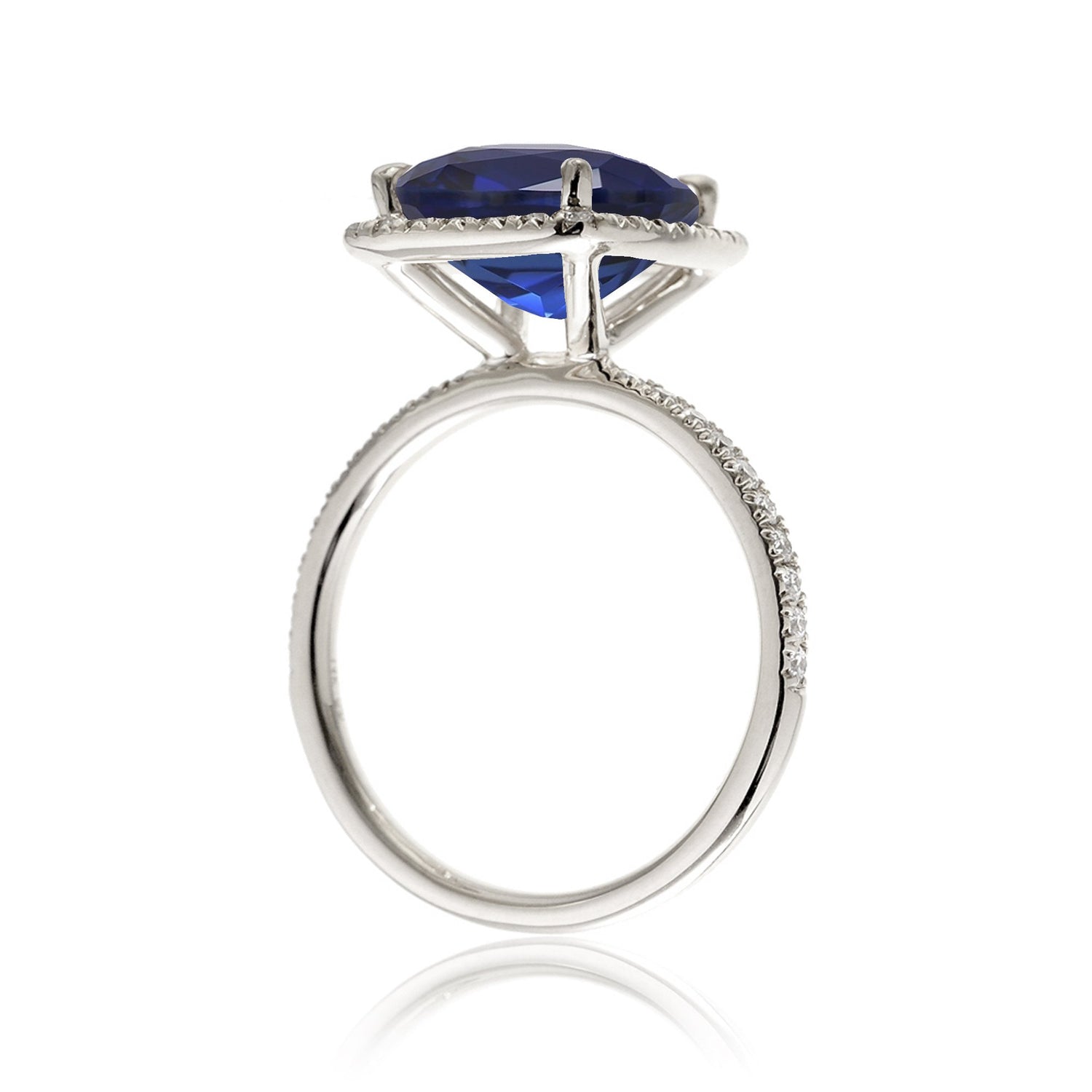 The Caitlin Cushion Lab Grown Sapphire