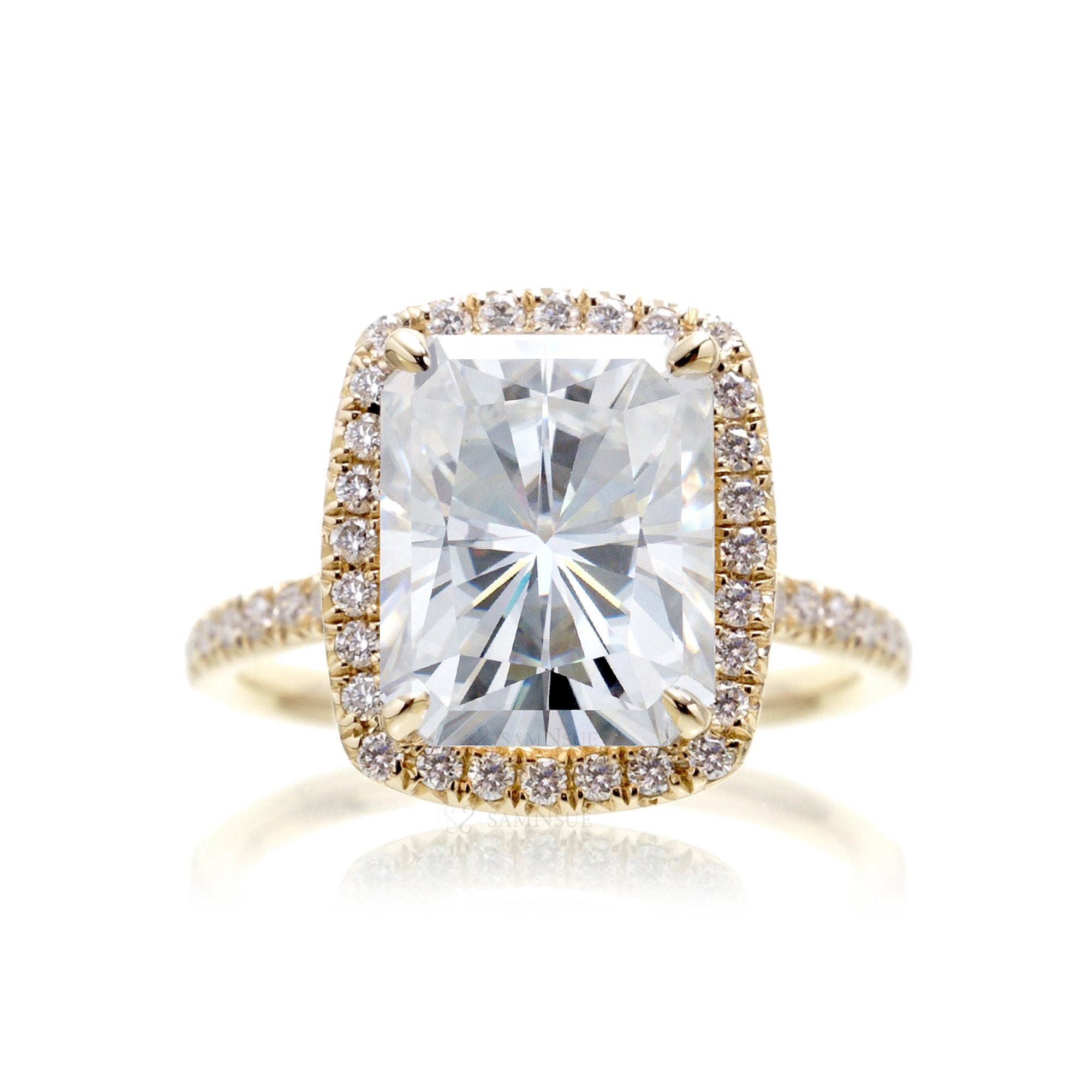 The Caitlin Radiant Moissanite Ring