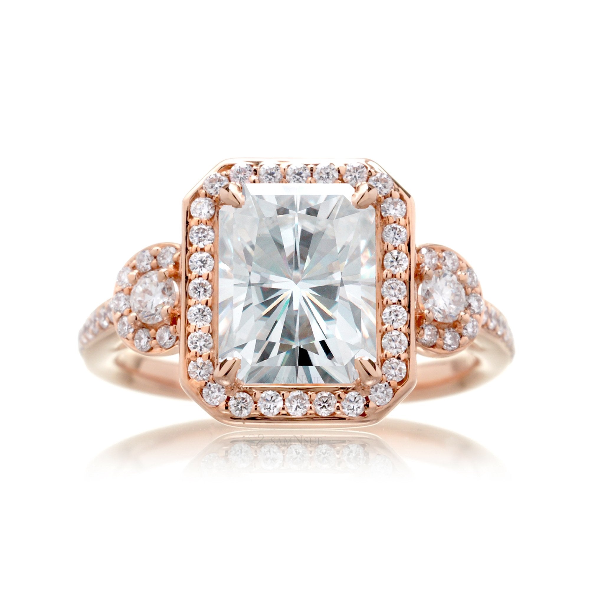 The Nancy Radiant Cut Moissanite Ring