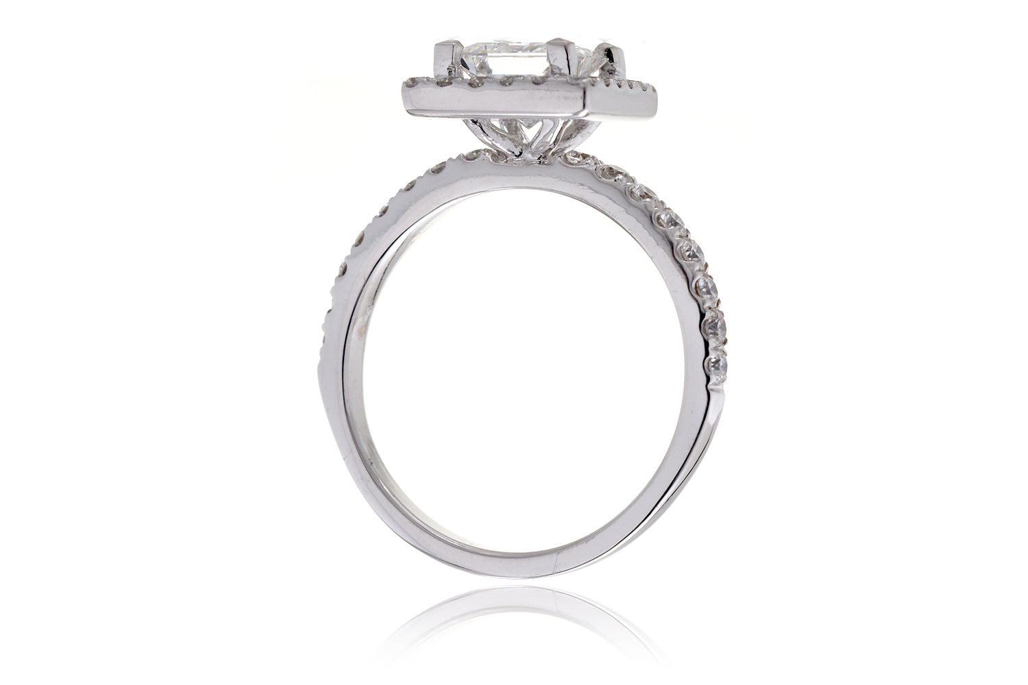 The Princess Cut Diamond Halo (E.G.L. F/VS1)