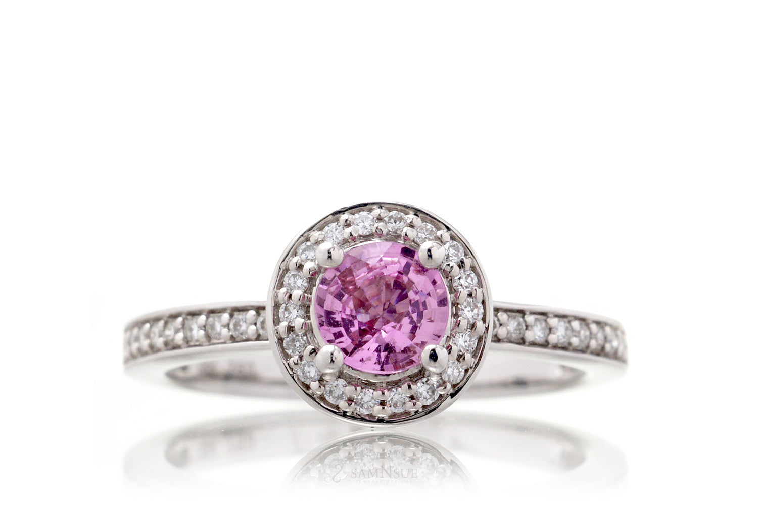 The Fleur De Lys Round Pink Sapphire (5mm)