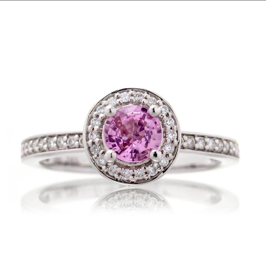 The Fleur De Lys Round Pink Sapphire (5mm)