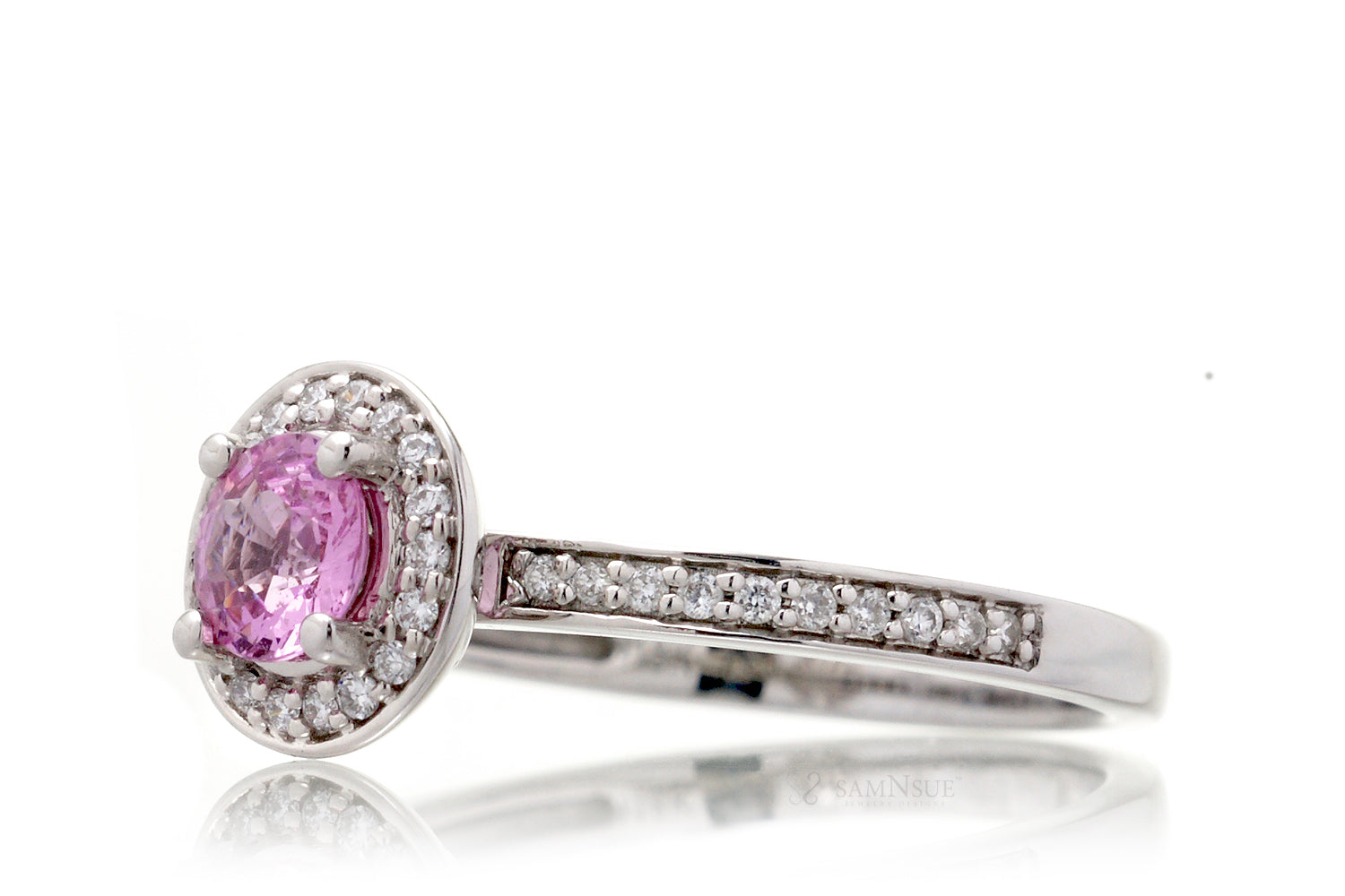 The Fleur De Lys Round Pink Sapphire (5mm)