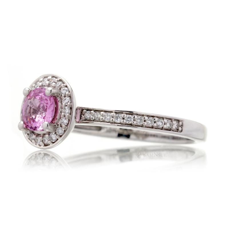 The Fleur De Lys Round Pink Sapphire (5mm)