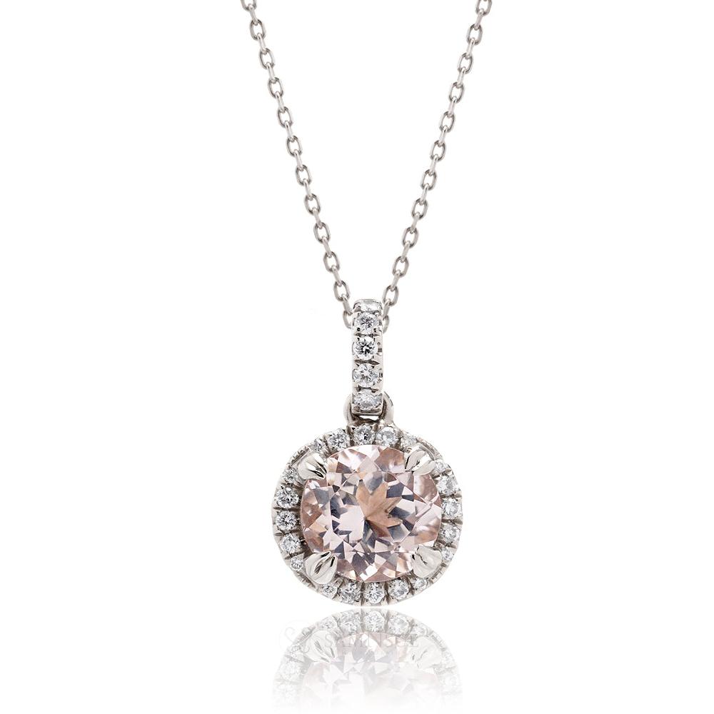 The Signature Round Morganite Pendant