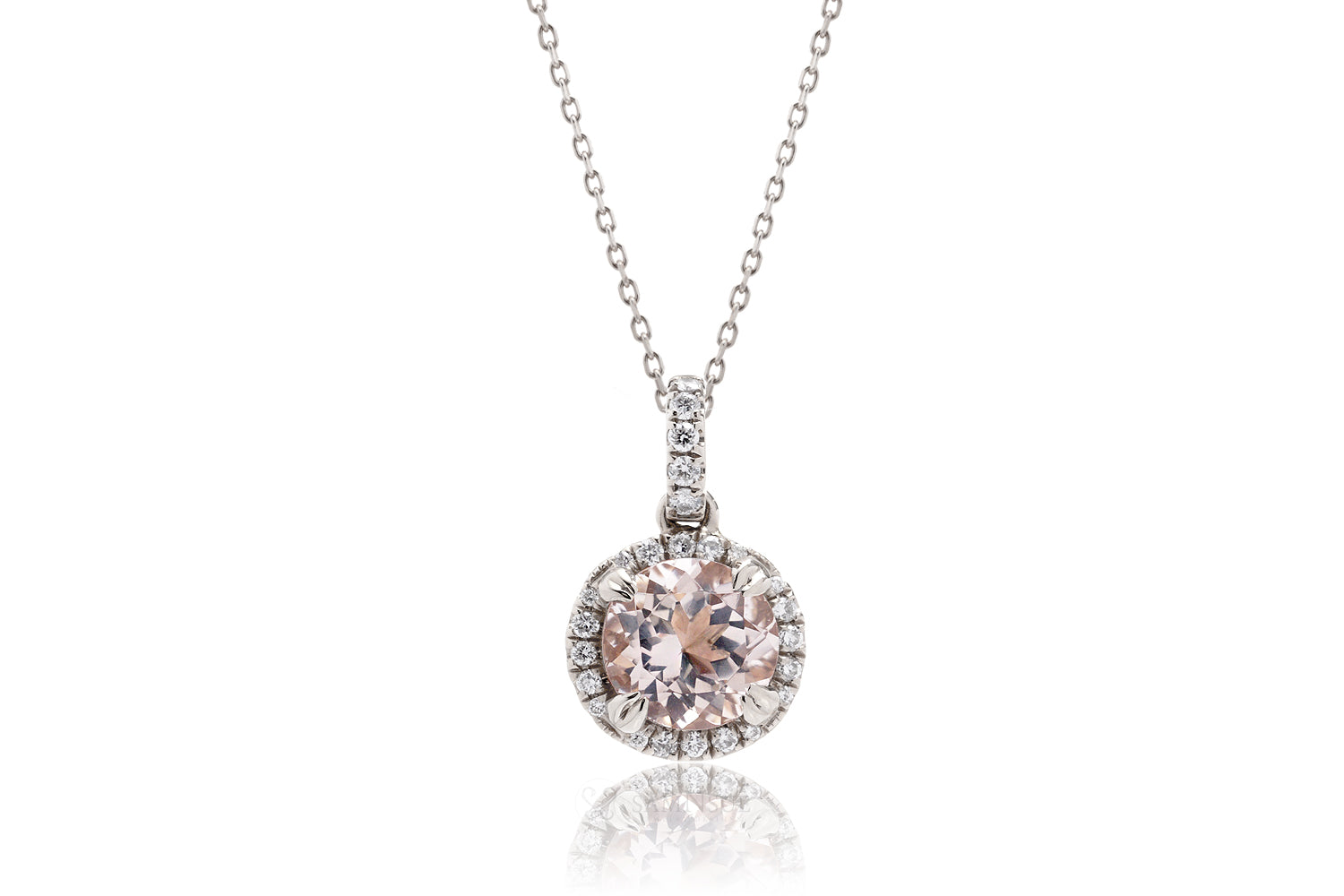 The Signature Round Morganite Pendant