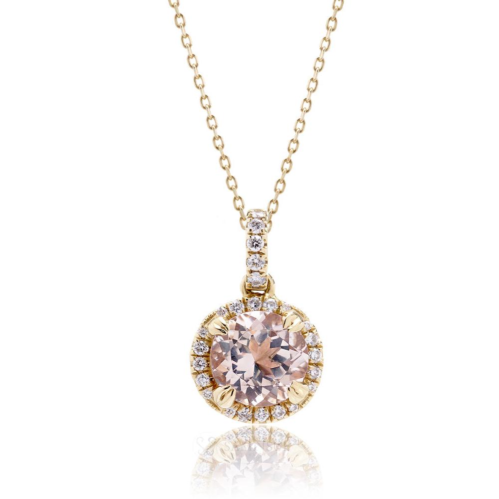 The Signature Round Morganite Pendant