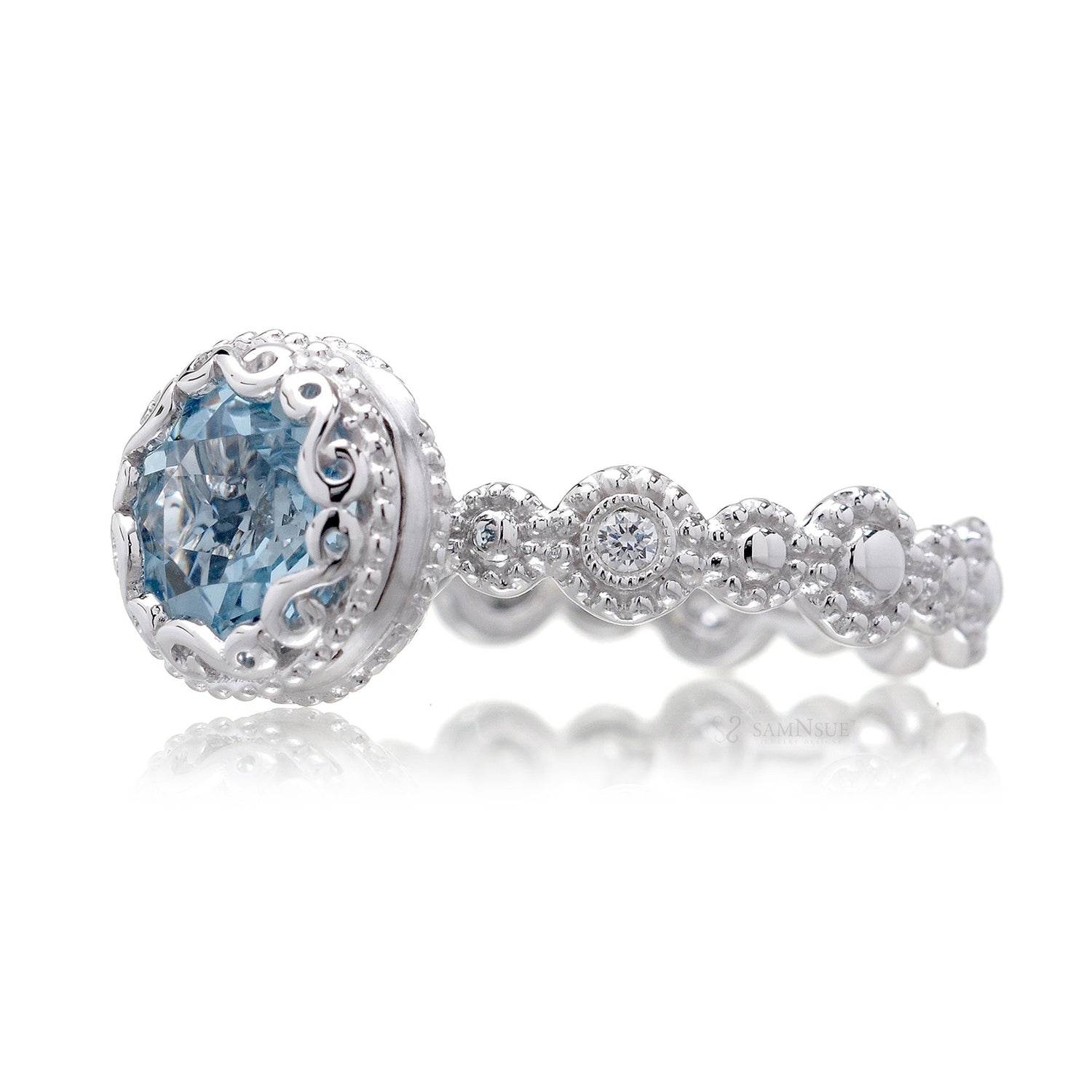 The Nilda Round Aquamarine