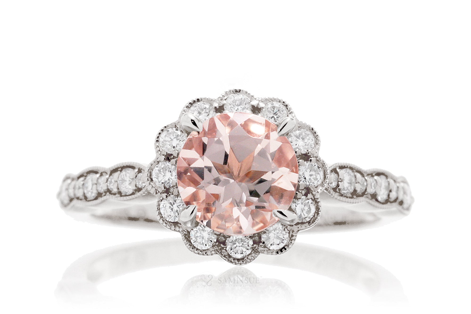 The Scallop Round Morganite