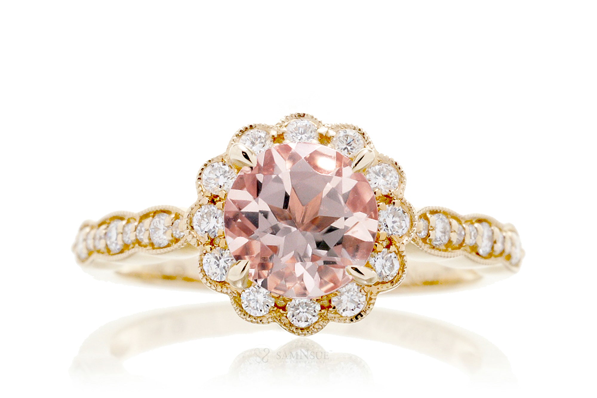 The Scallop Round Morganite