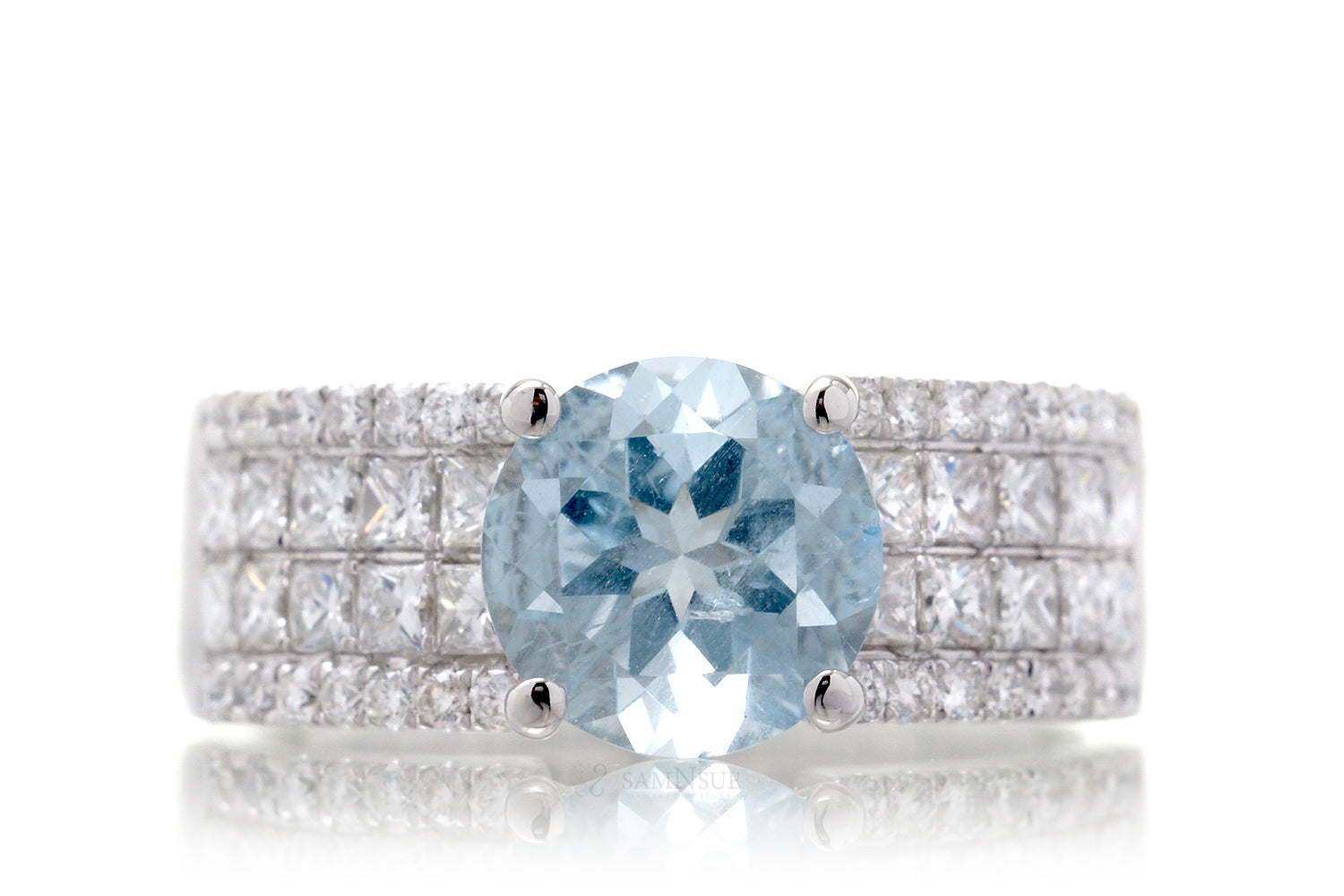 The Kelly Round Aquamarine (8mm)