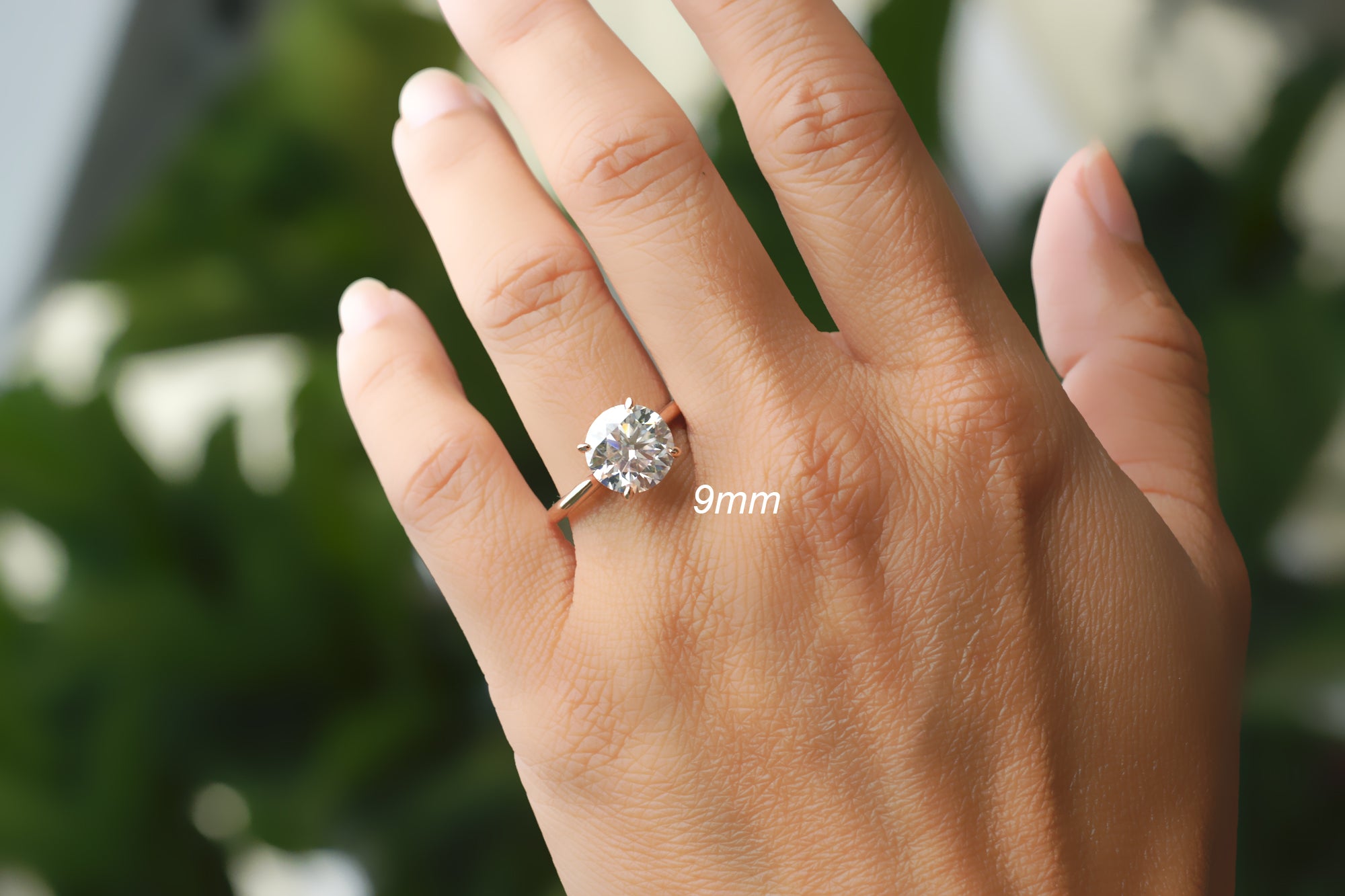 The Kim Round Moissanite Ring