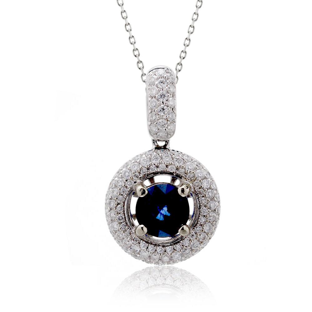 The Pamela Round Sapphire Pendant