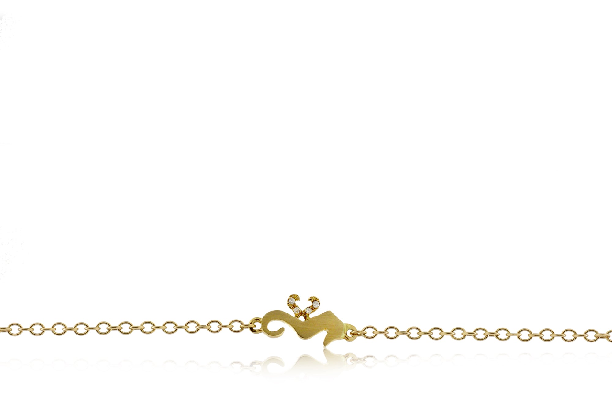 Tiny Seahorse Diamond Bracelet
