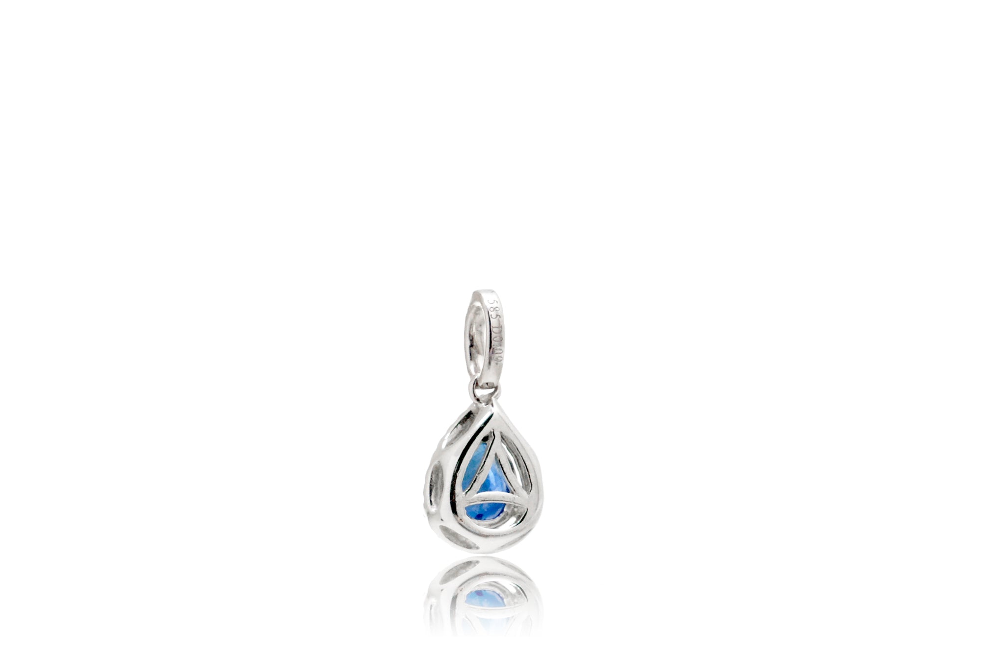 The Shelly Pear Sapphire Pendant