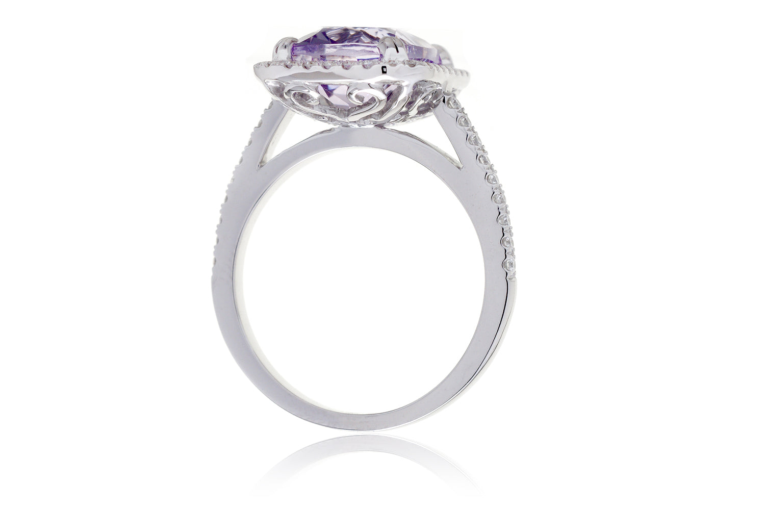 The Signature Cushion Rose De France Amethyst