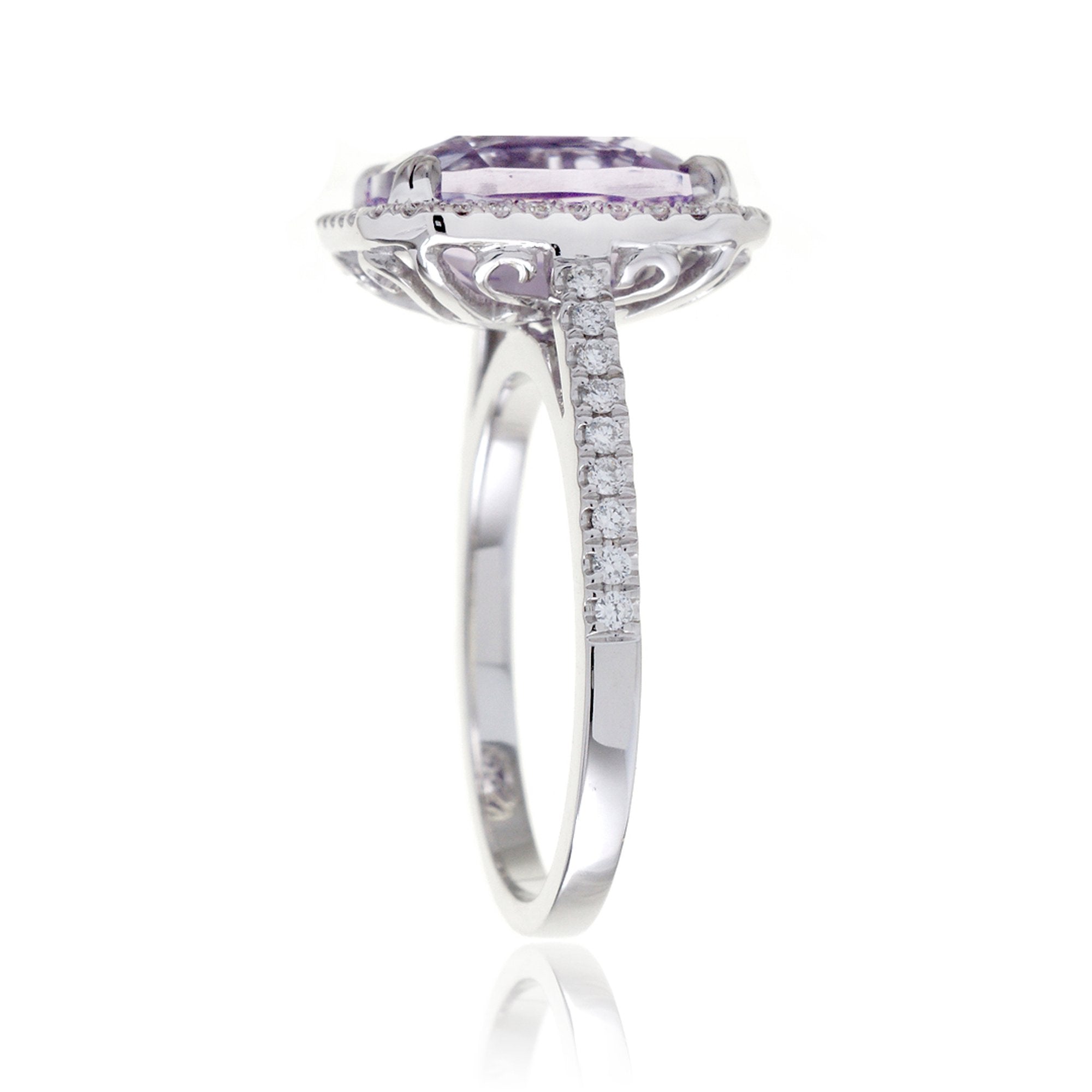 The Signature Cushion Rose De France Amethyst