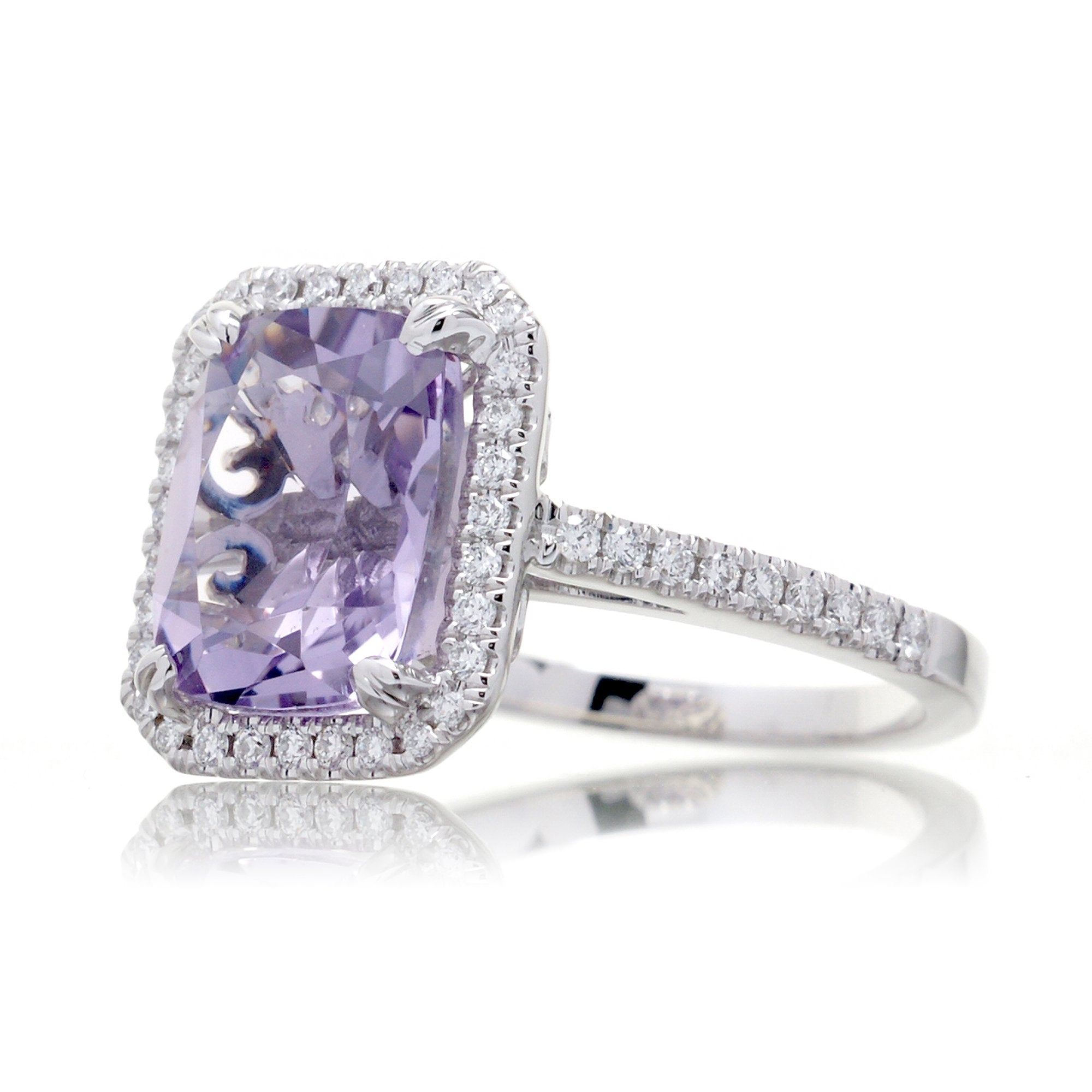 The Signature Cushion Rose De France Amethyst