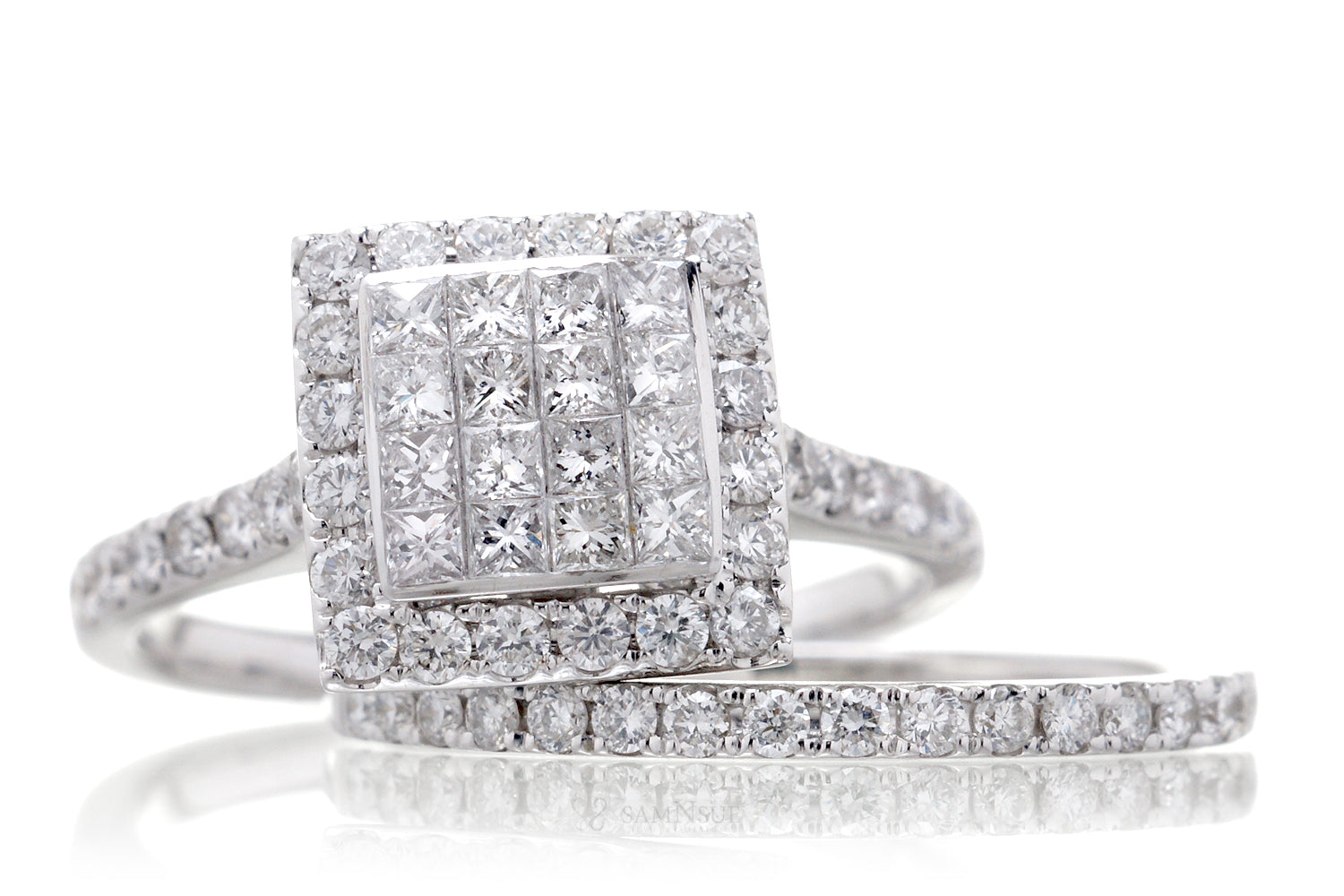 The Tess Princess Diamond Ring Set (1.14 ct. tw.)