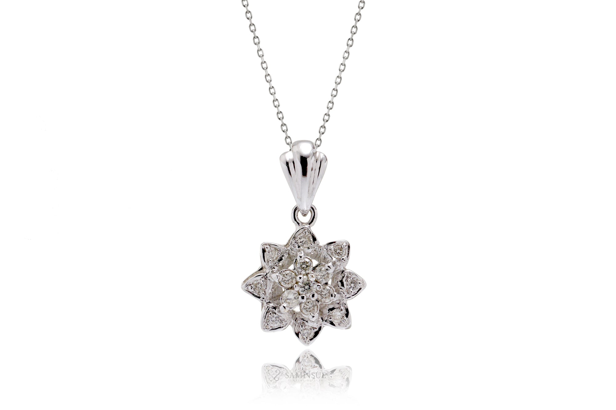 The Double Star Diamond Pendant (1/4 ct tw.)