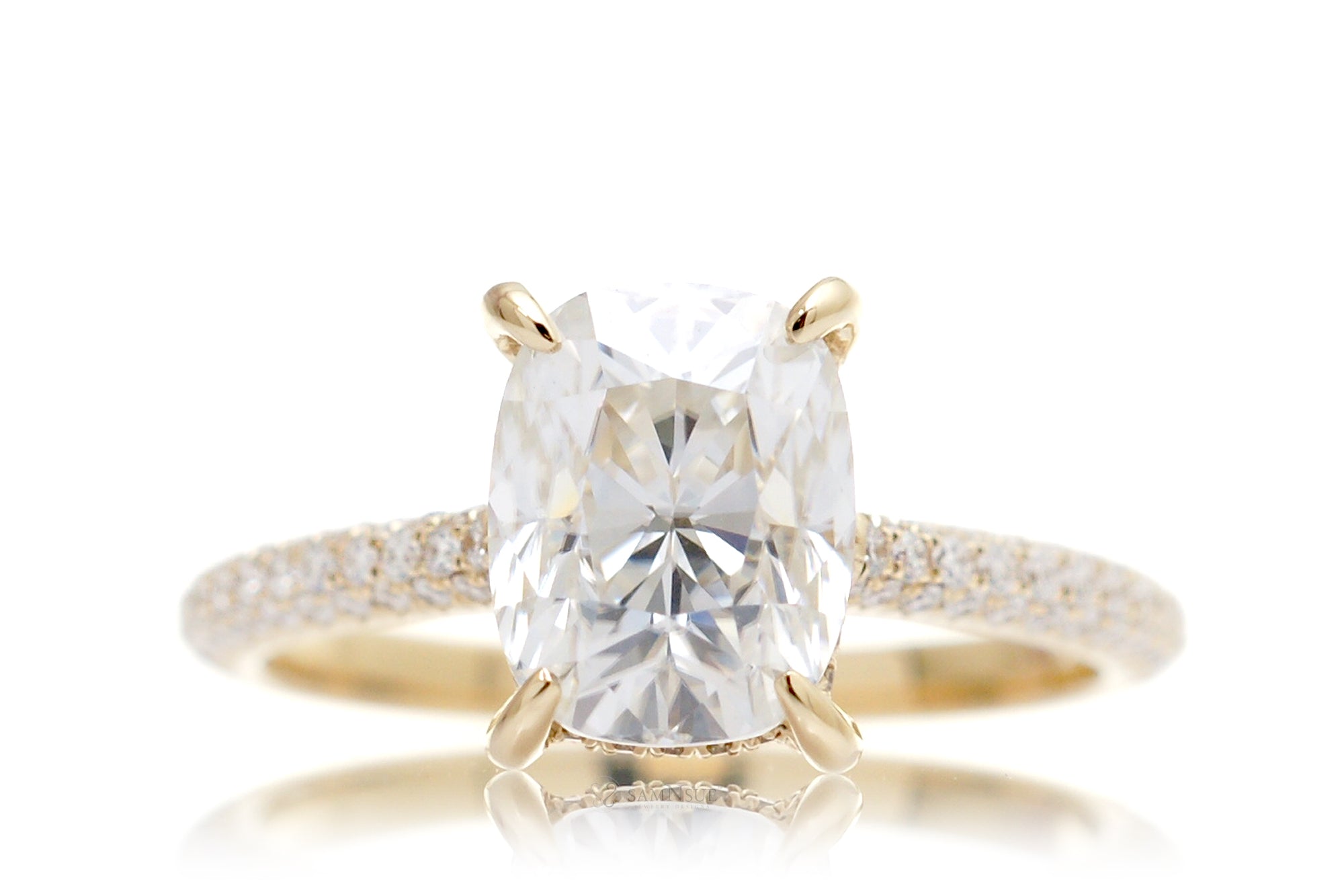 The Starlight Cushion Moissanite Ring